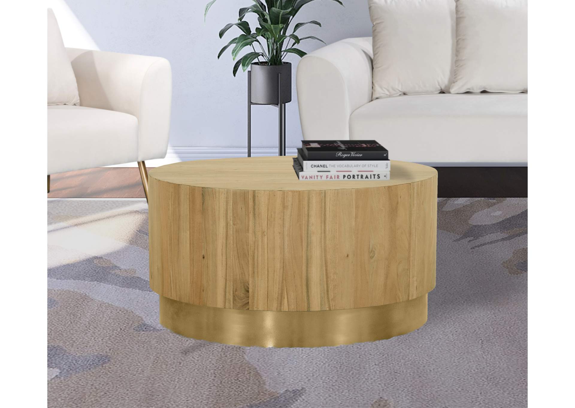 Acacia Gold Coffee Table,Meridian Furniture