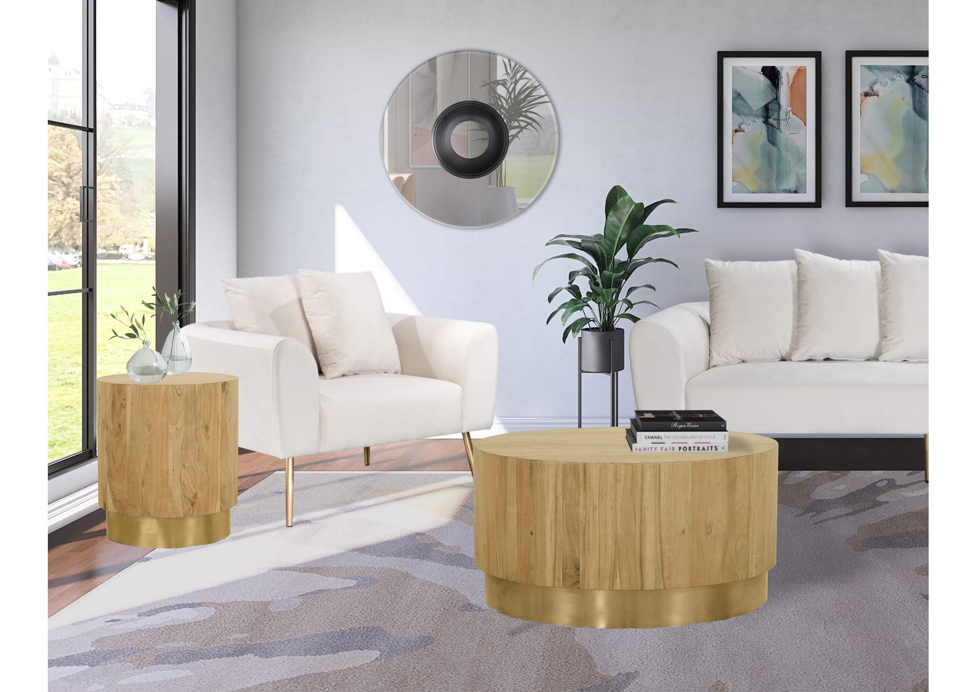 Acacia Gold Coffee Table,Meridian Furniture