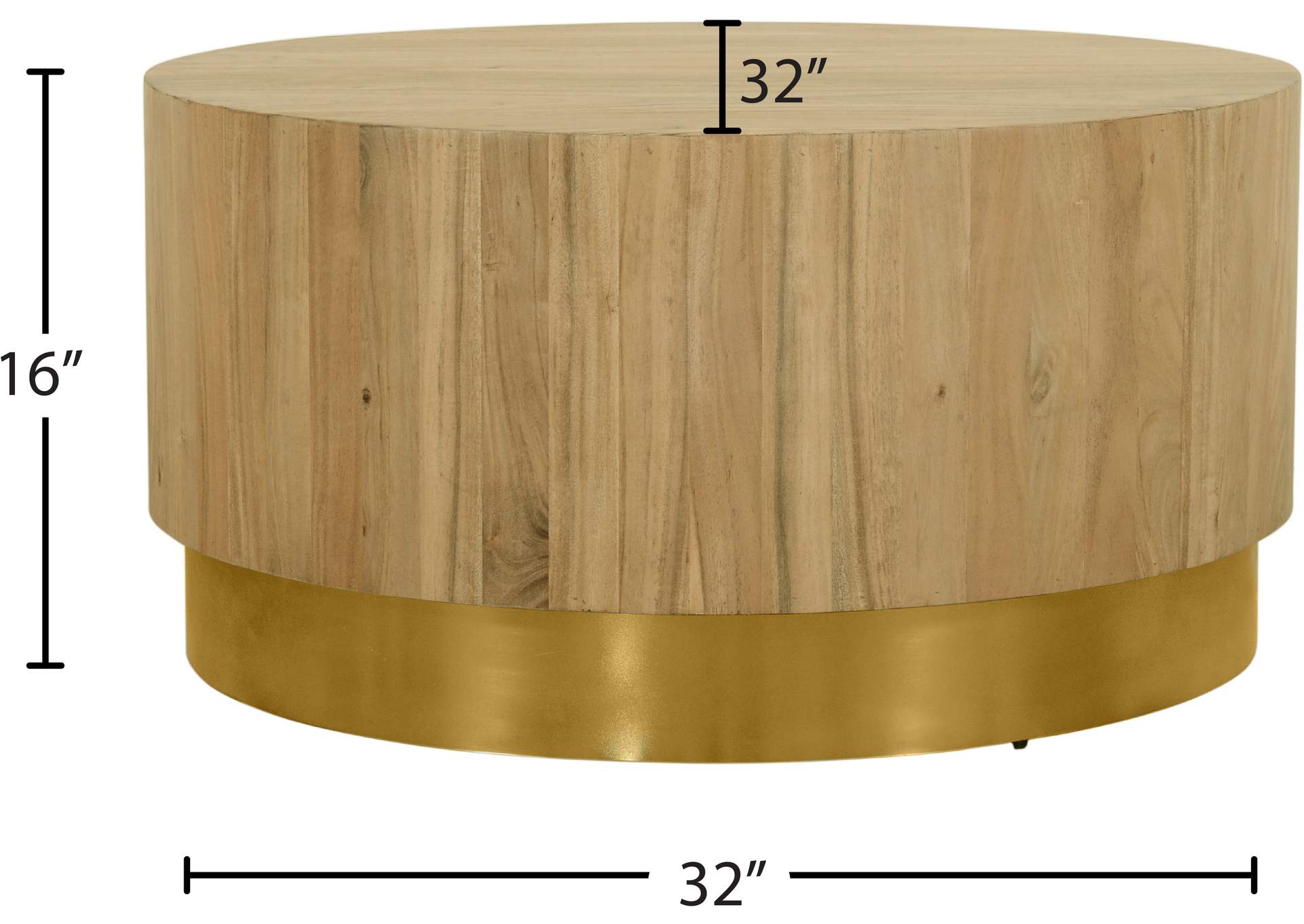 Acacia Gold Coffee Table,Meridian Furniture