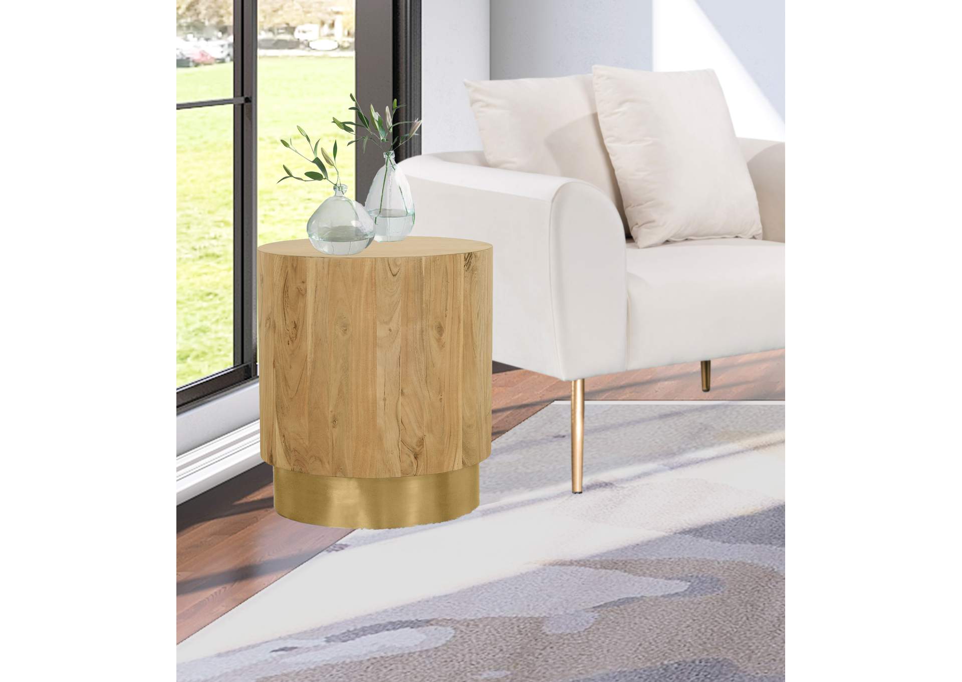 Acacia Gold End Table,Meridian Furniture