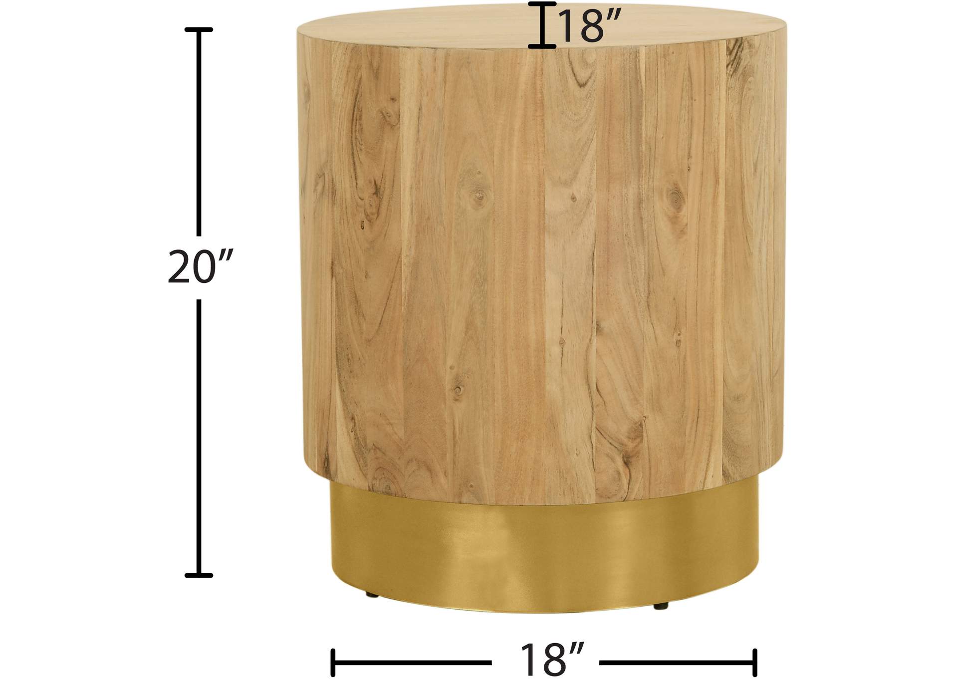 Acacia Gold End Table,Meridian Furniture