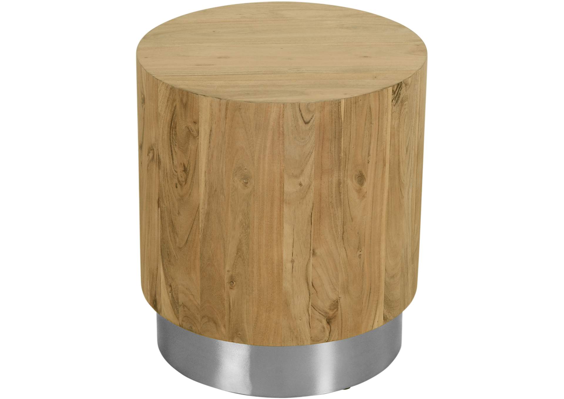 Acacia Chrome End Table,Meridian Furniture