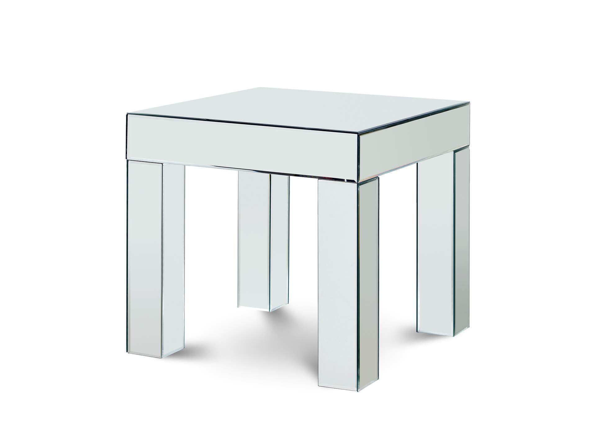 Lainy Mirrored End Table,Meridian Furniture