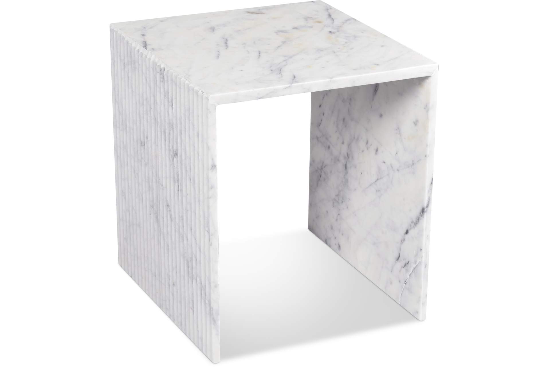Lucca White End Table,Meridian Furniture