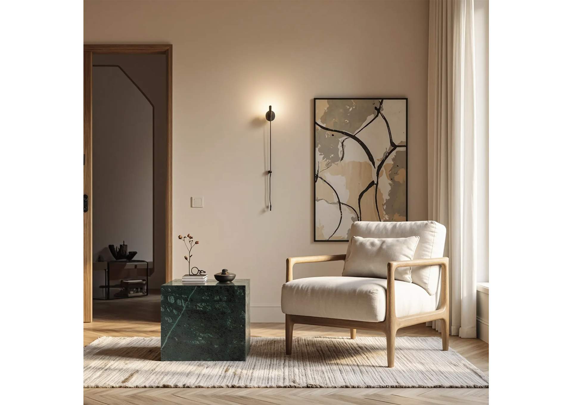 Bolzano Green End Table,Meridian Furniture