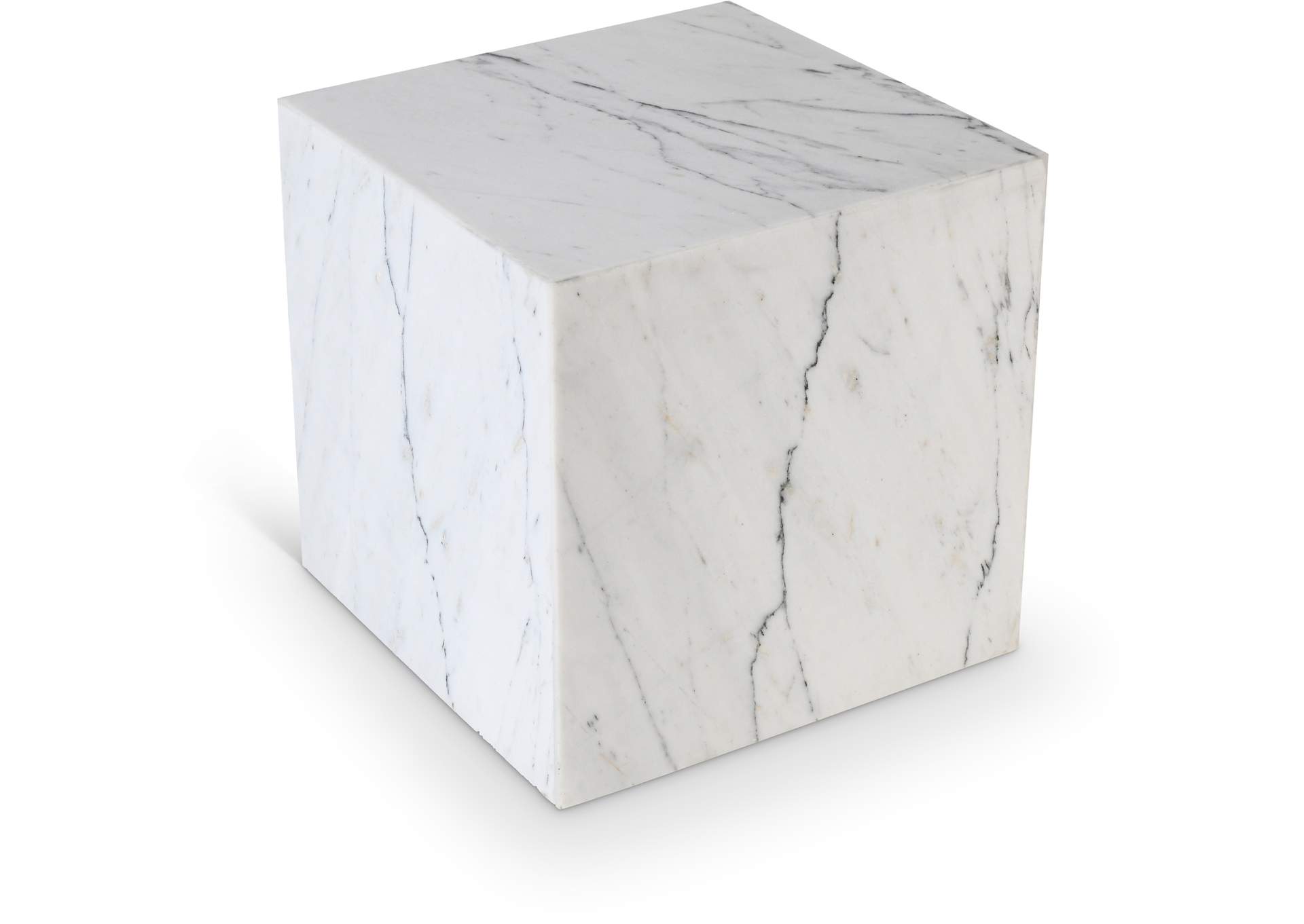 Bolzano White End Table,Meridian Furniture