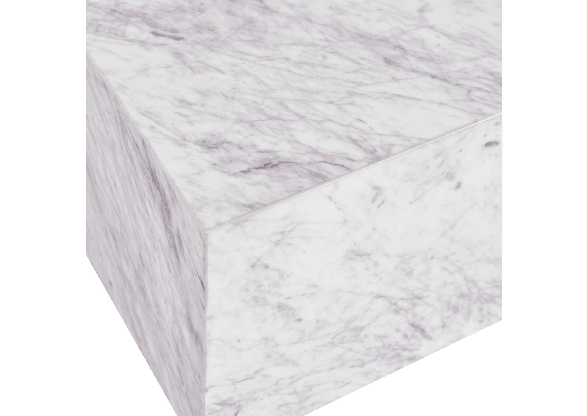 Bolzano White End Table,Meridian Furniture