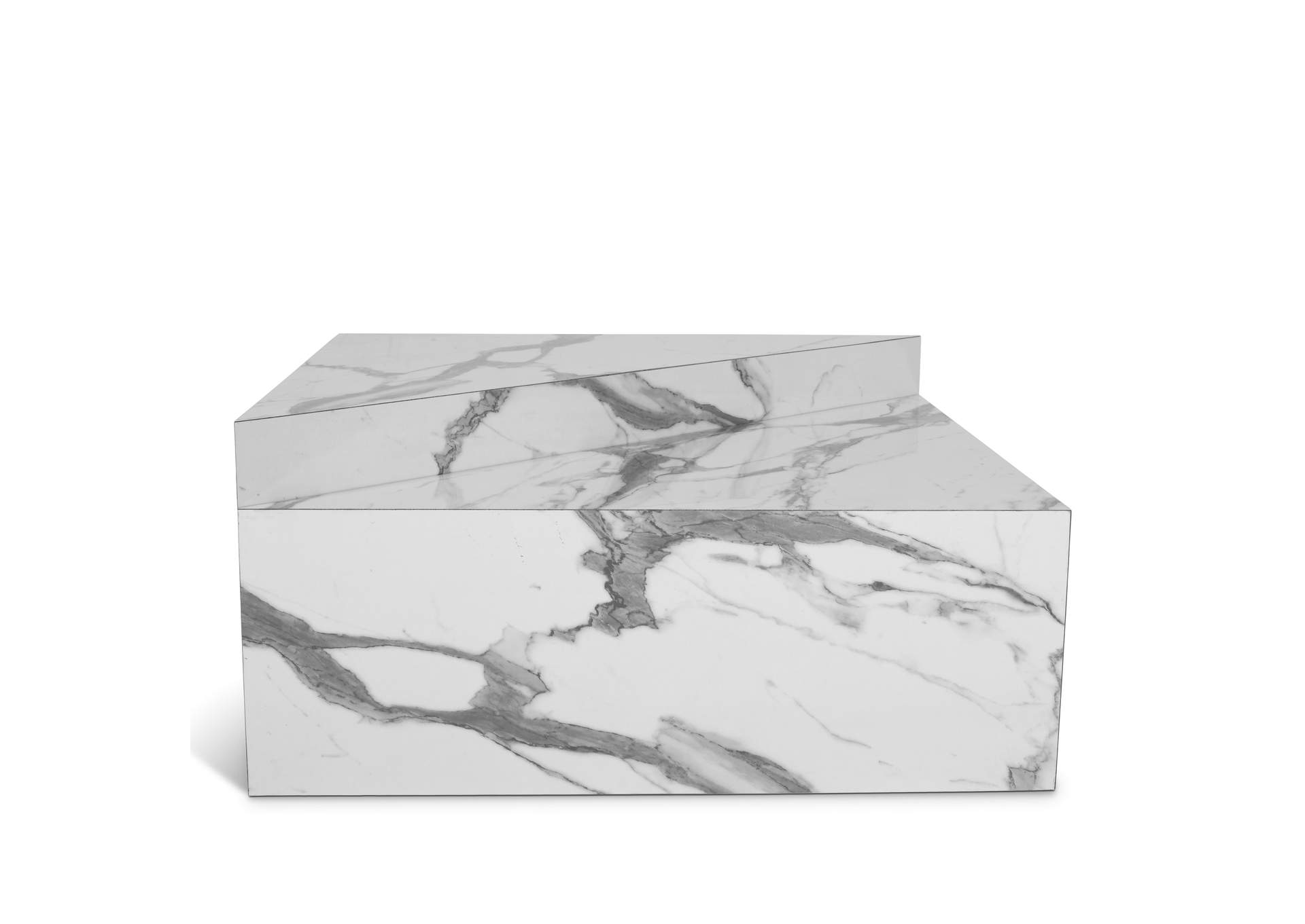 Aritzia White Faux Marble Coffee Table,Meridian Furniture