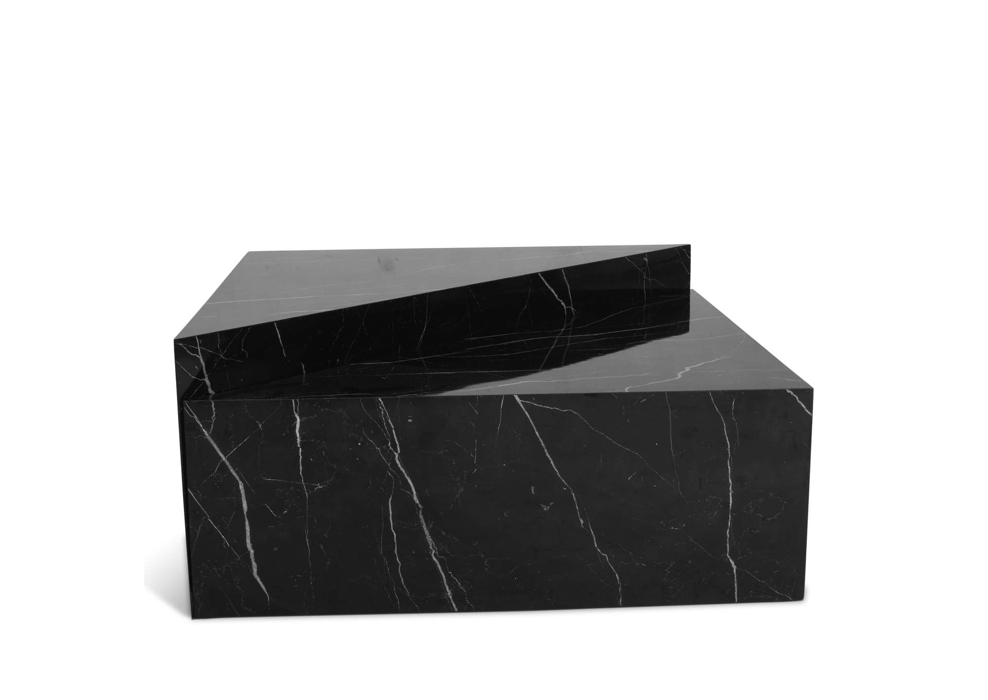 Aritzia Black Faux Marble Coffee Table,Meridian Furniture