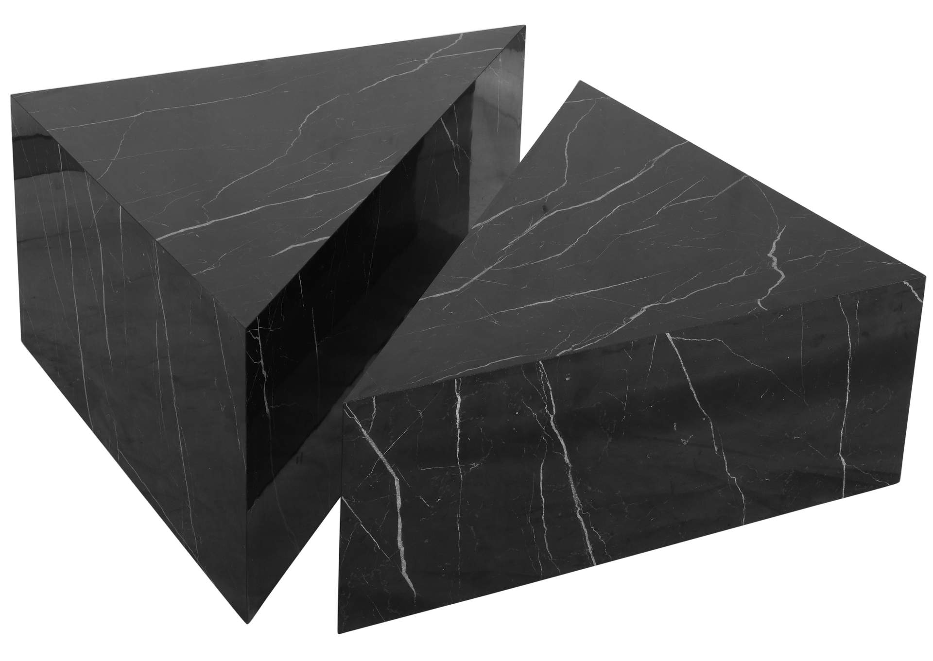 Aritzia Black Faux Marble Coffee Table,Meridian Furniture