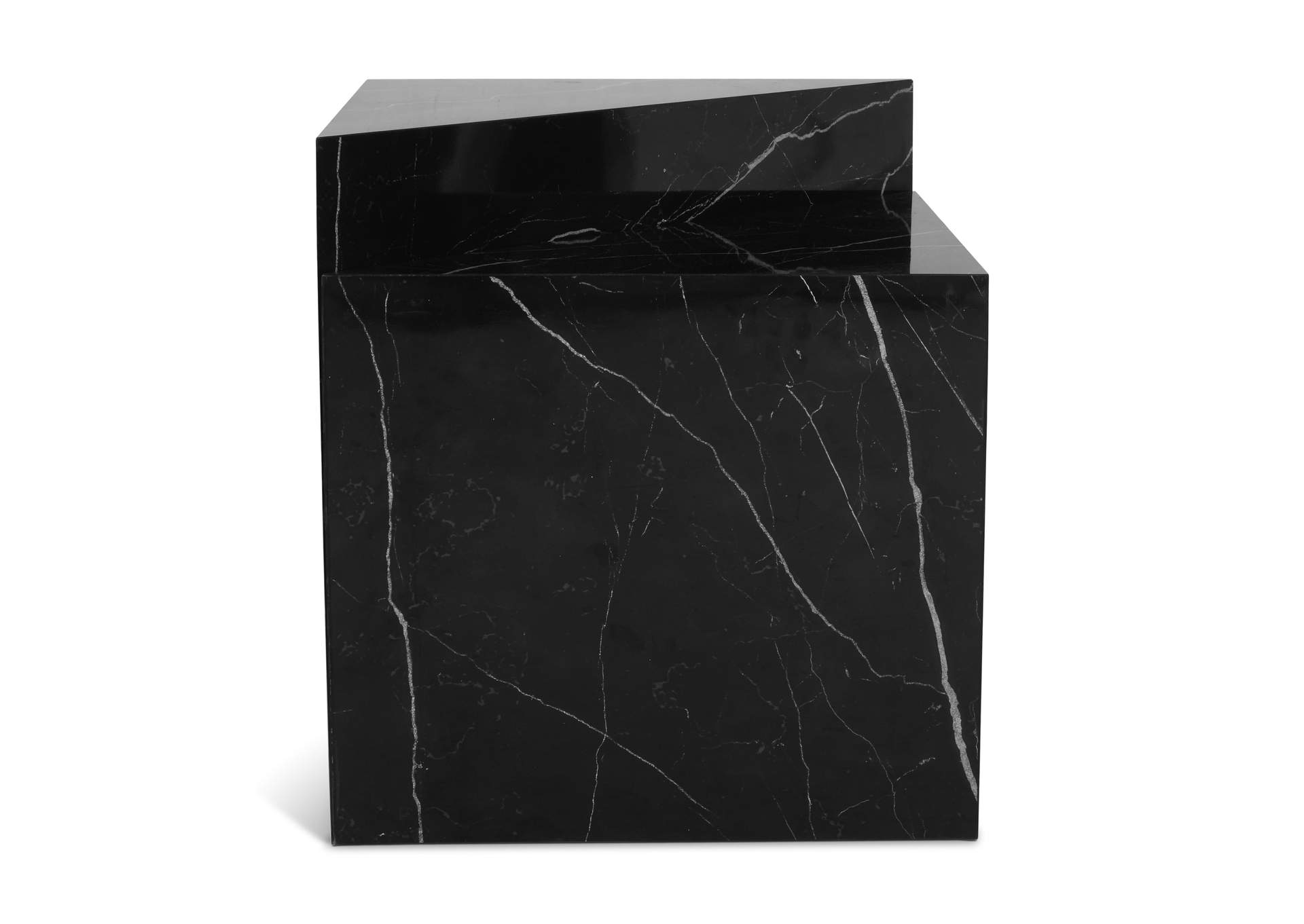 Aritzia Black Faux Marble End Table,Meridian Furniture