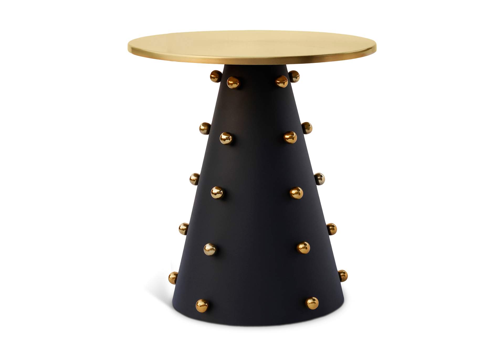 Raven Black - Gold End Table,Meridian Furniture