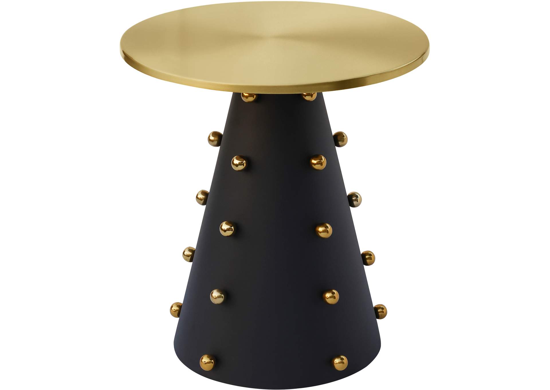 Raven Black - Gold End Table,Meridian Furniture