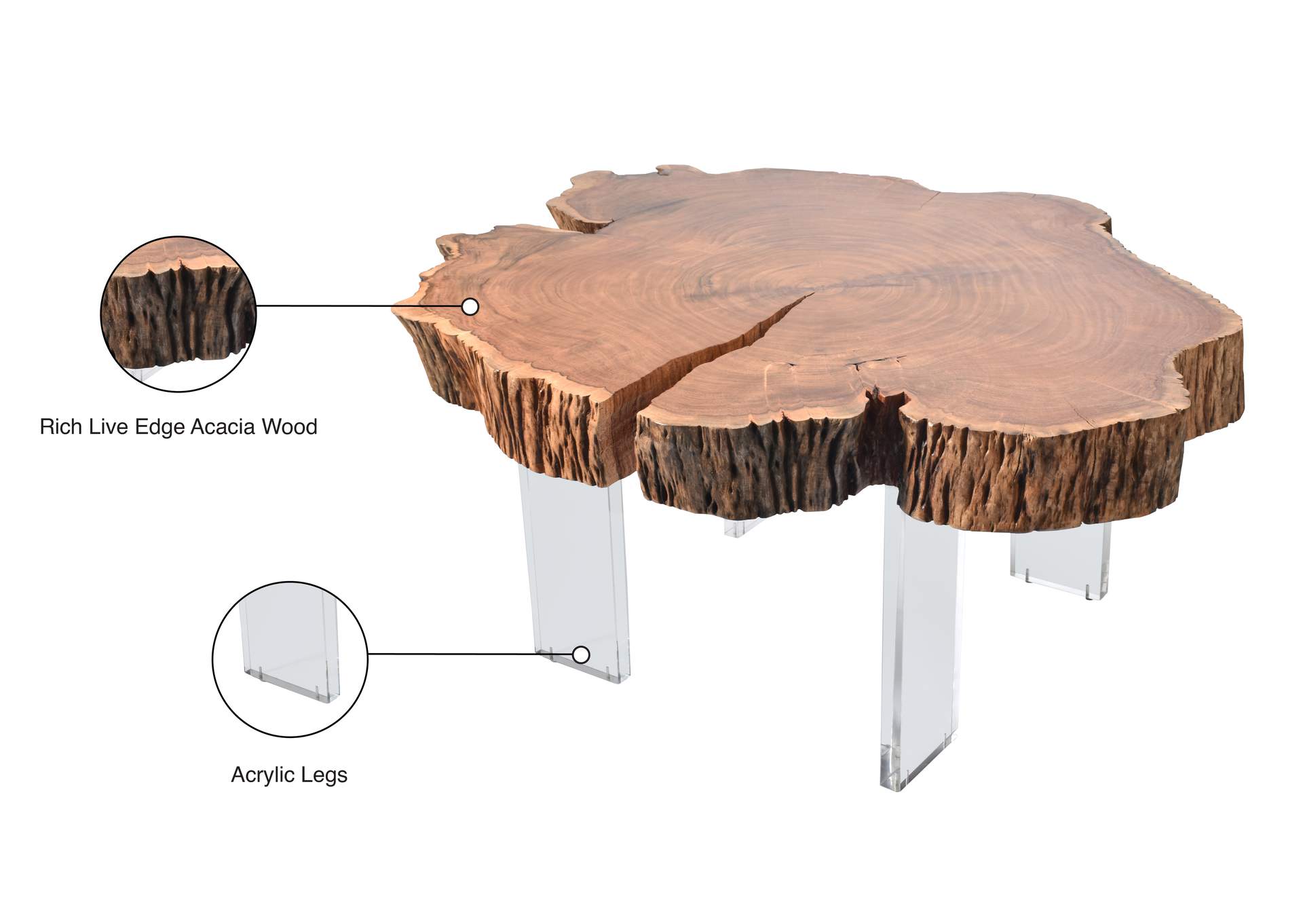 Woodland Natural Wood Coffee Table,Meridian Furniture