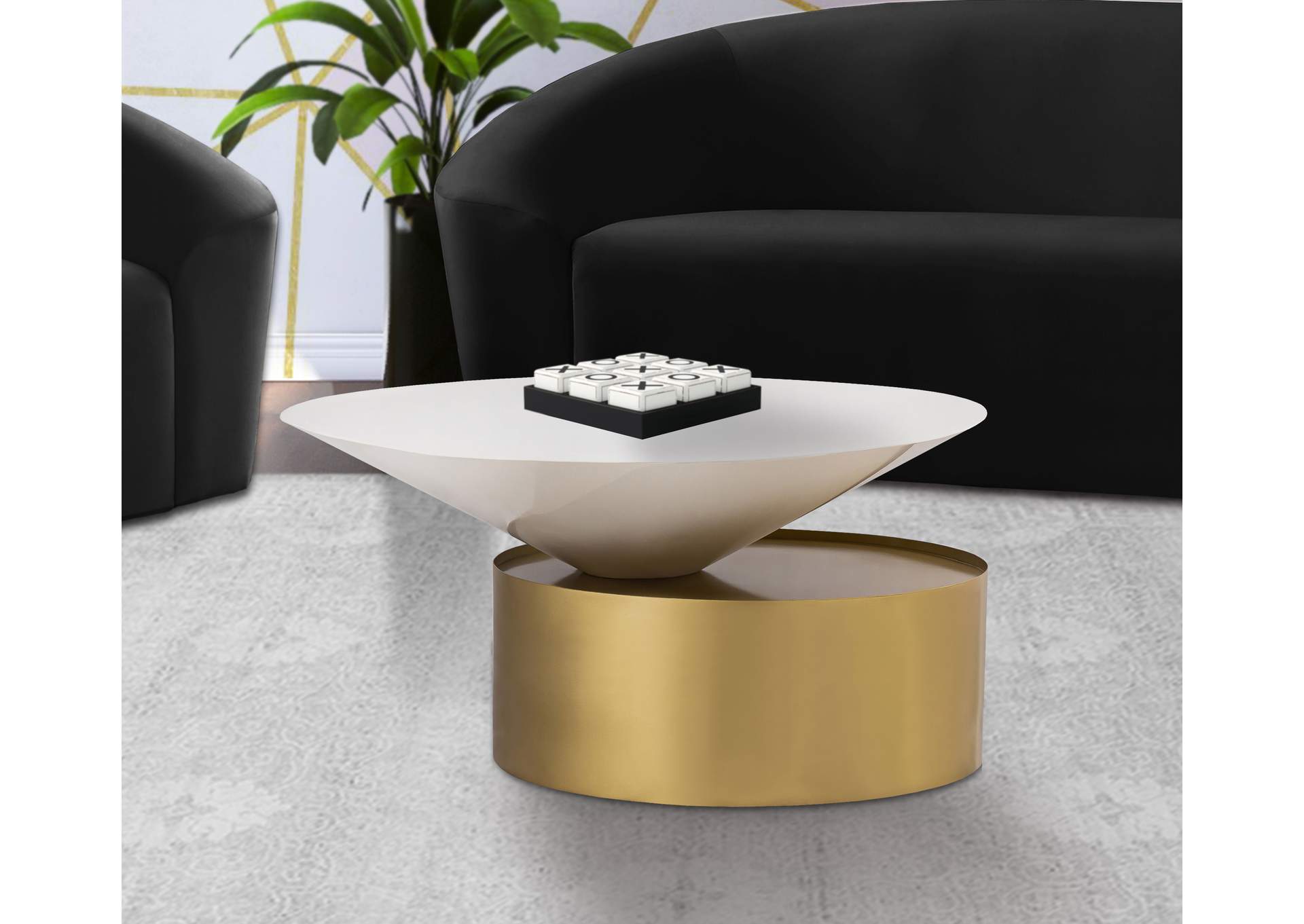 Damon White Coffee Table,Meridian Furniture