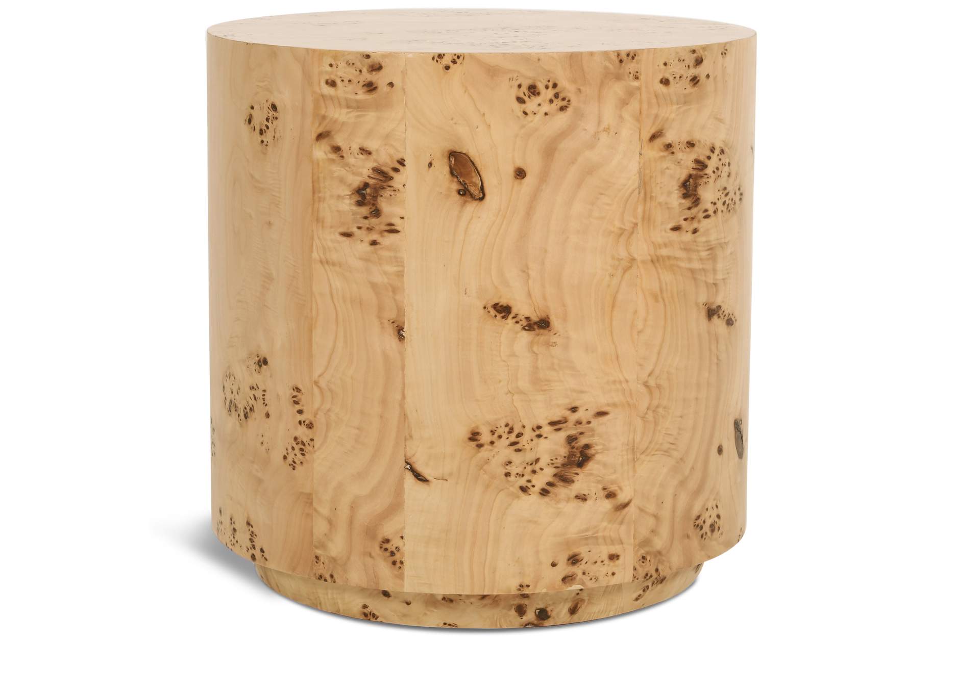 Burl Natural Ash End Table,Meridian Furniture