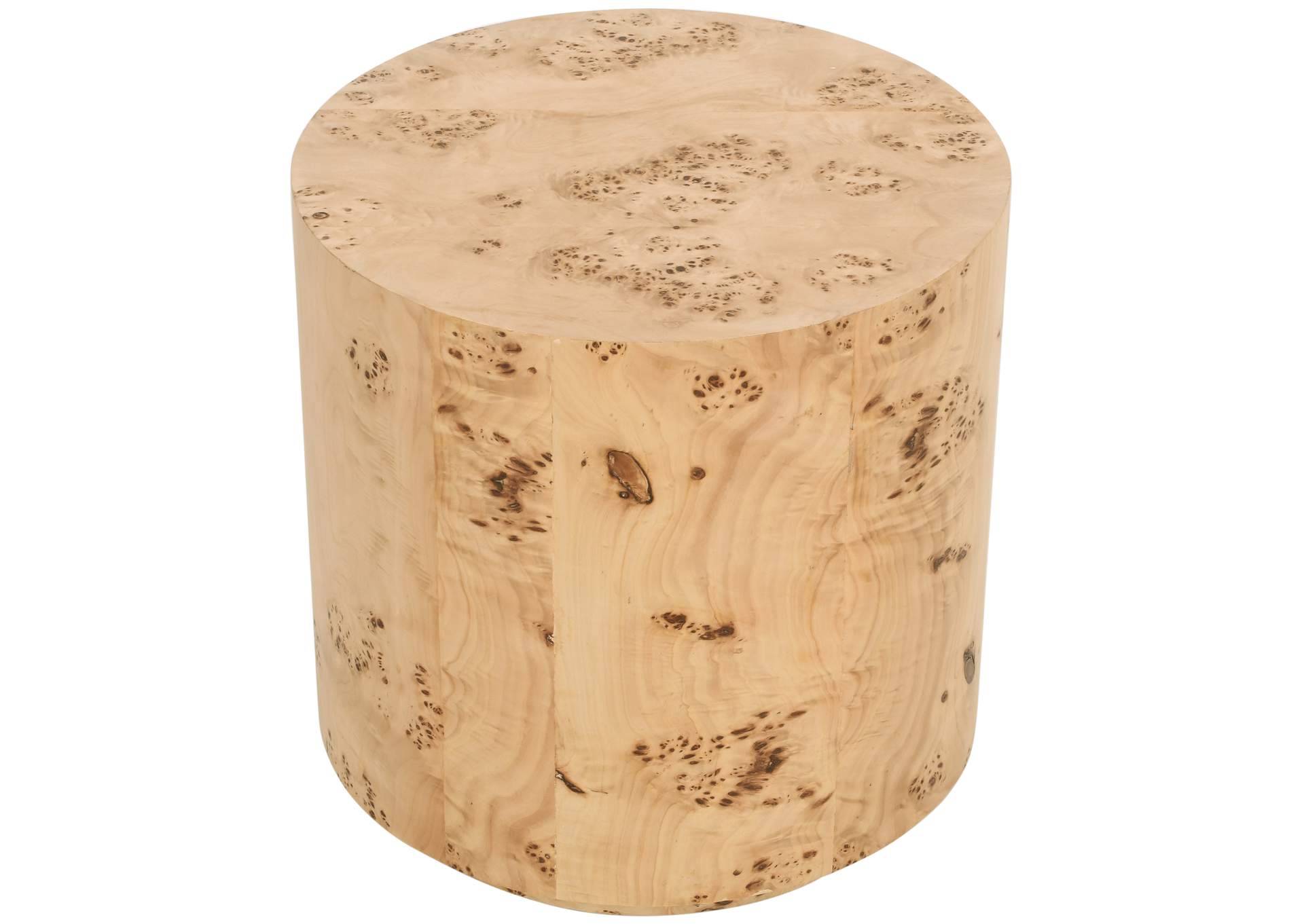 Burl Natural Ash End Table,Meridian Furniture