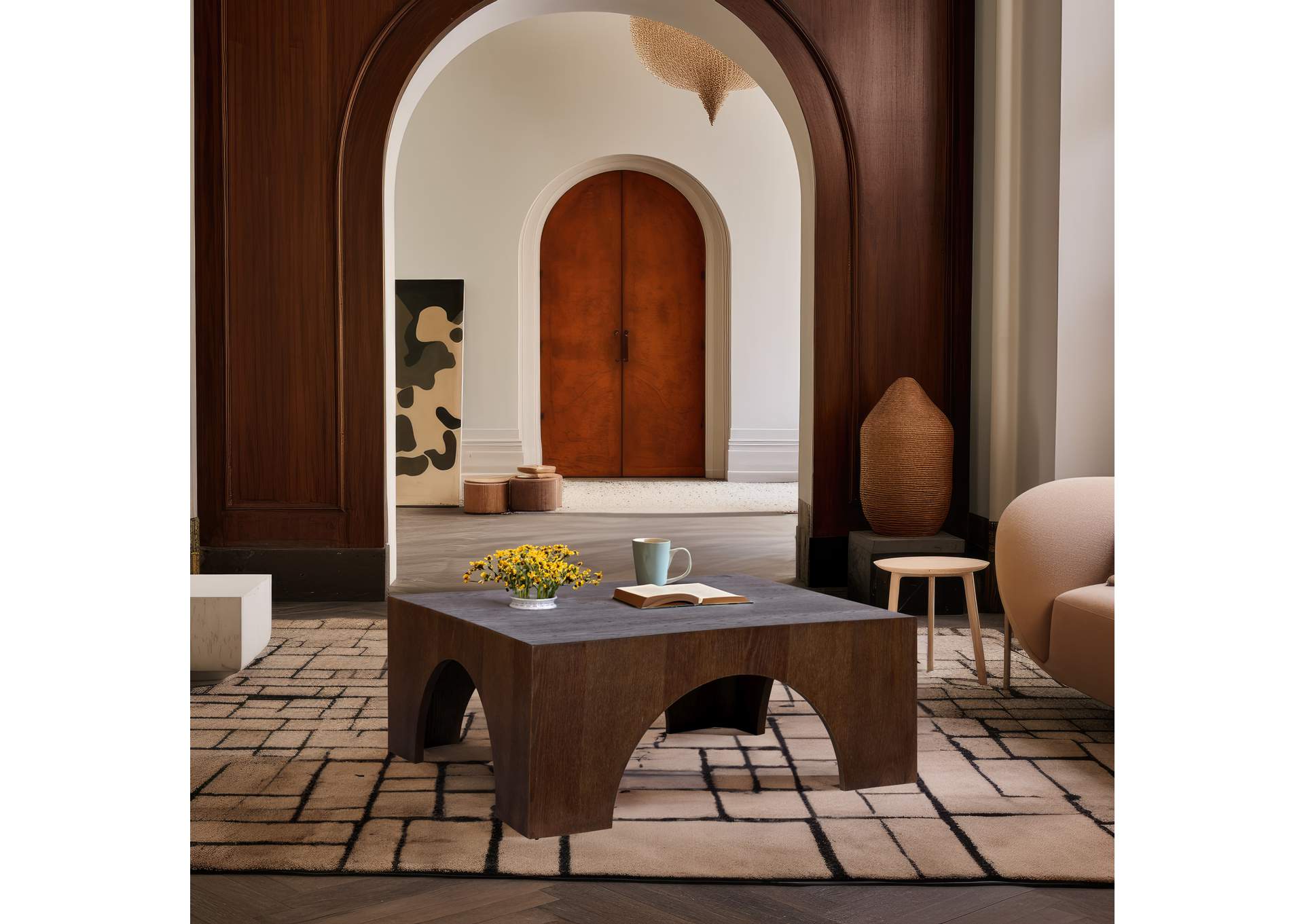 Arch Brown Coffee Table,Meridian Furniture