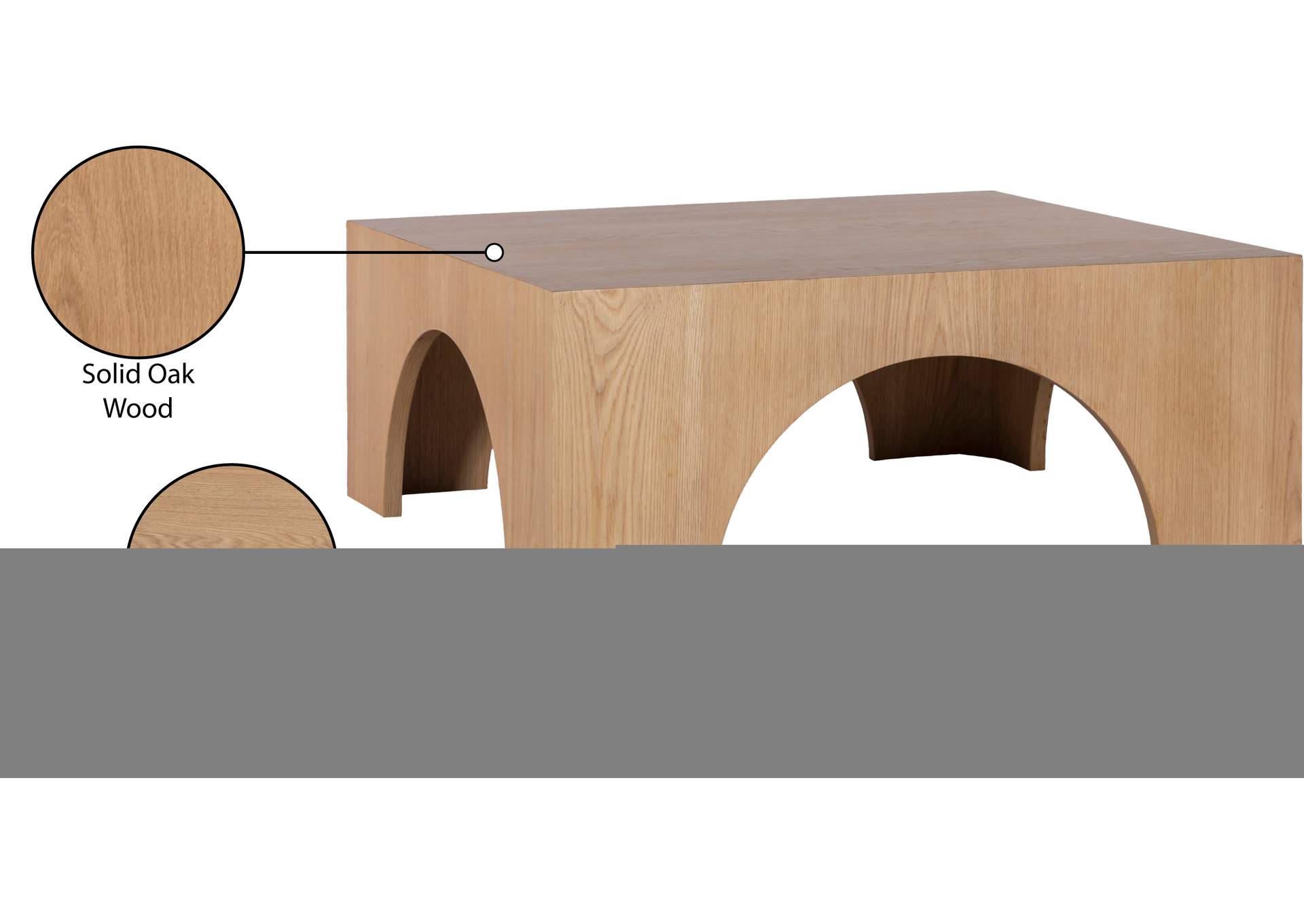 Arch Oak Coffee Table,Meridian Furniture