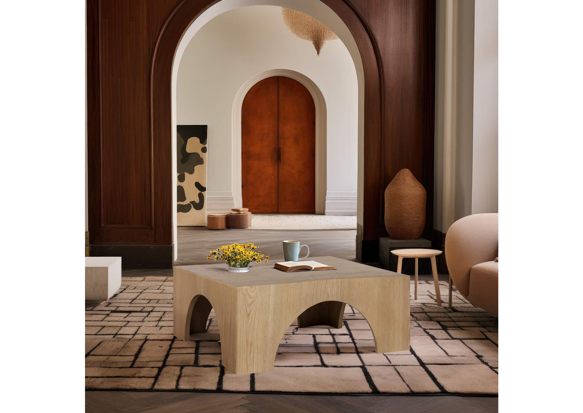 Arch Oak Coffee Table,Meridian Furniture