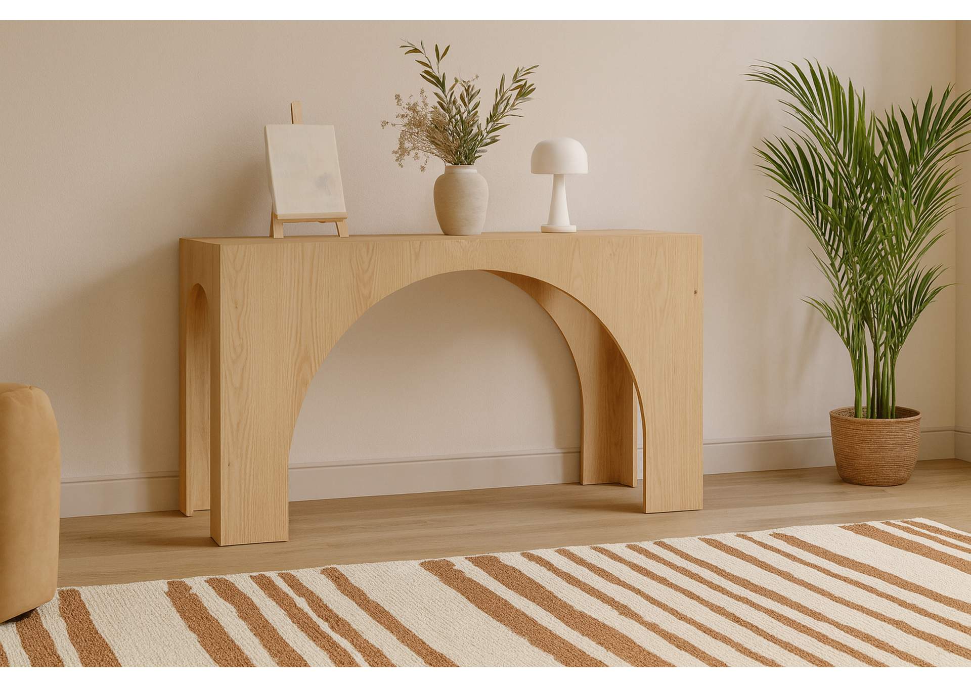 Arch Oak Console Table,Meridian Furniture
