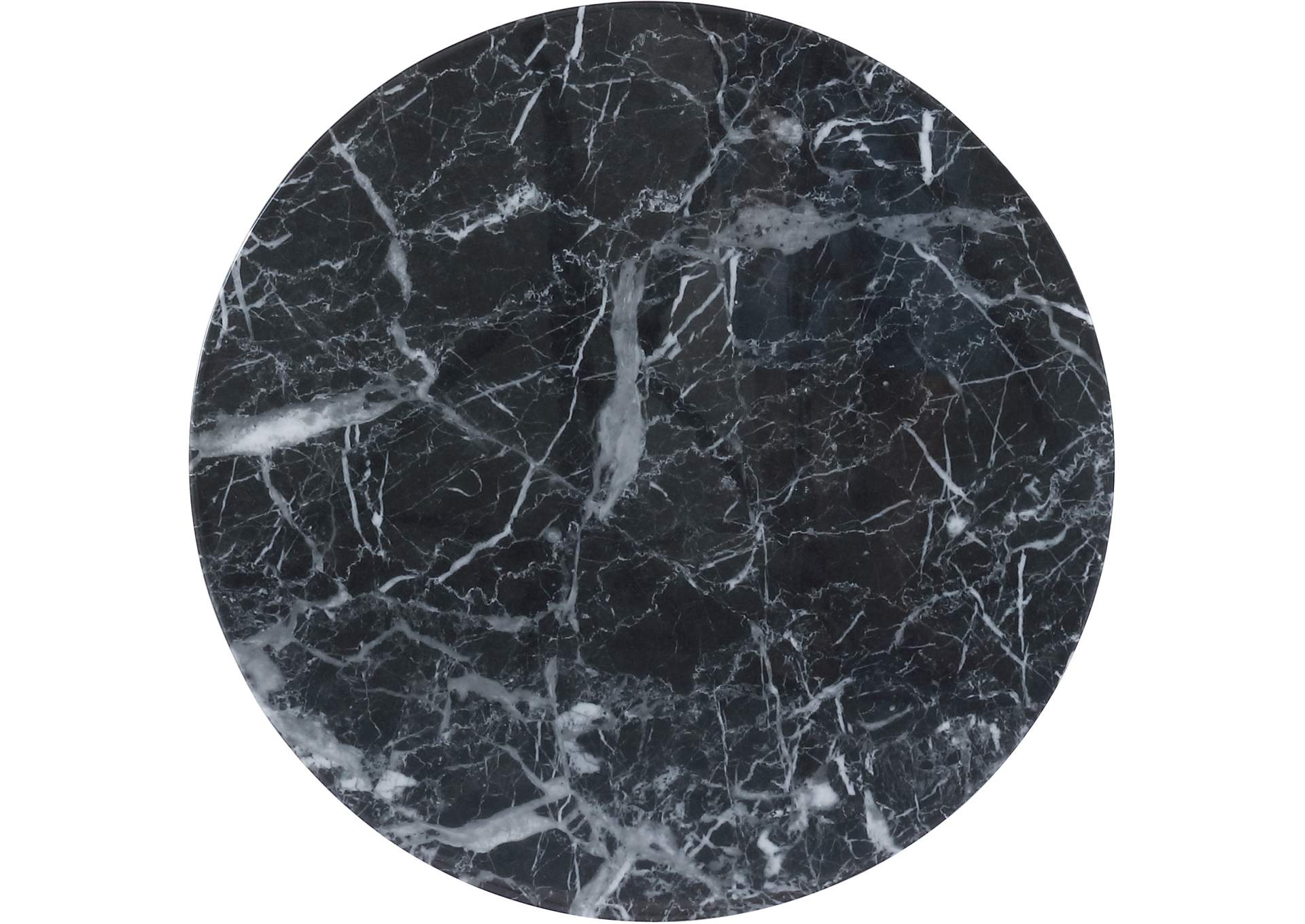 Omni Black Faux Marble End Table,Meridian Furniture