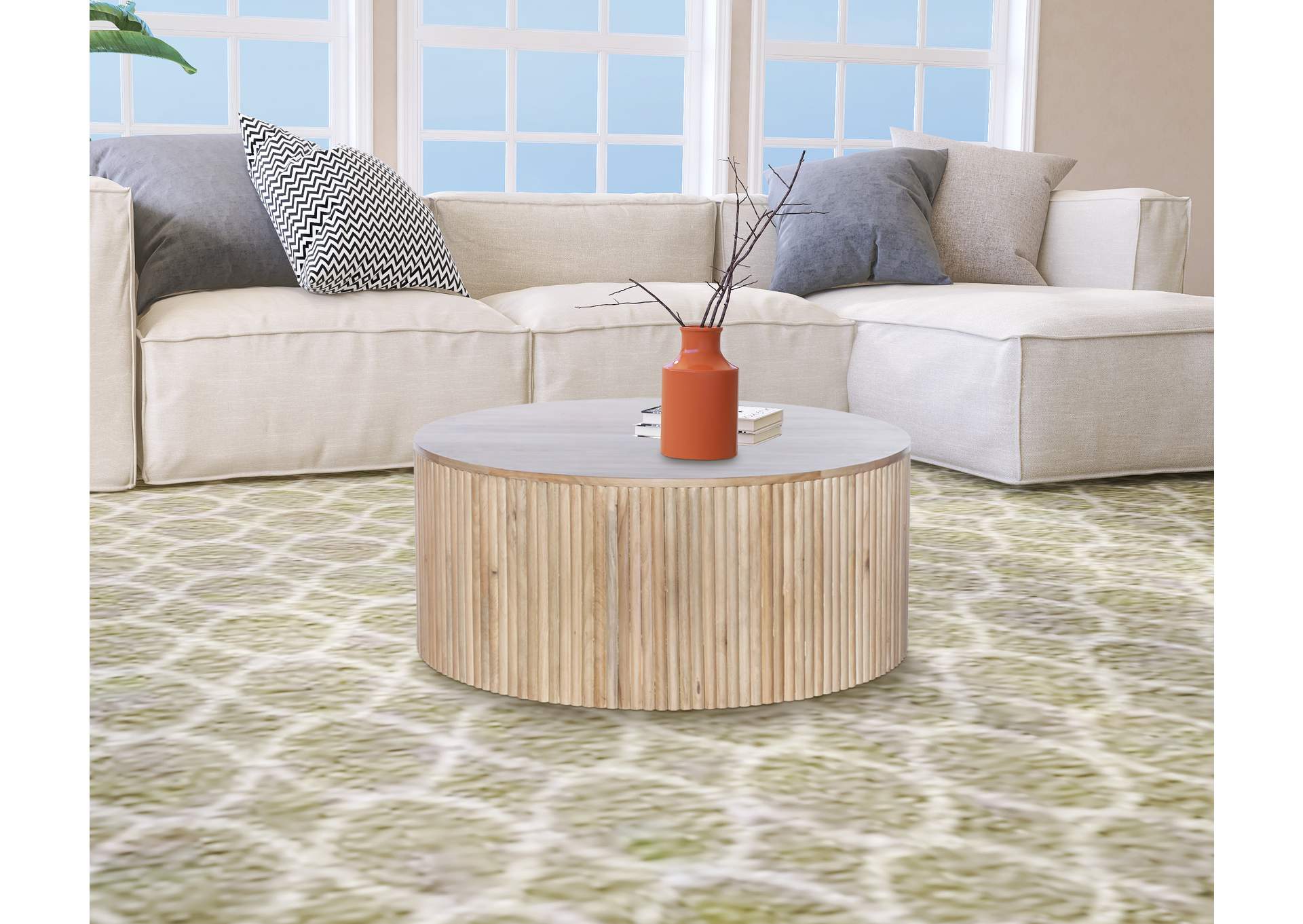 Oakhill Natural Coffee Table,Meridian Furniture