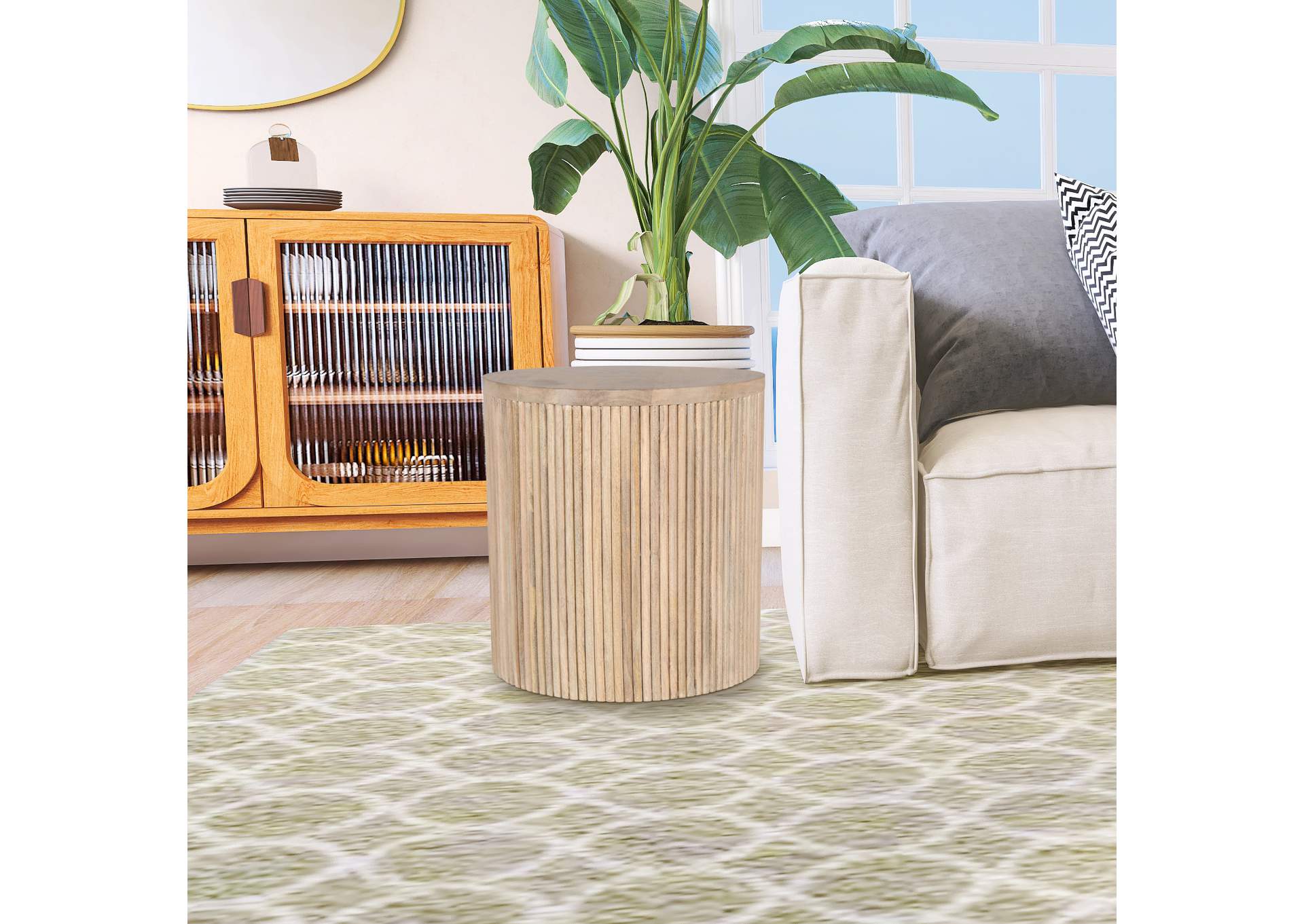 Oakhill Natural End Table,Meridian Furniture