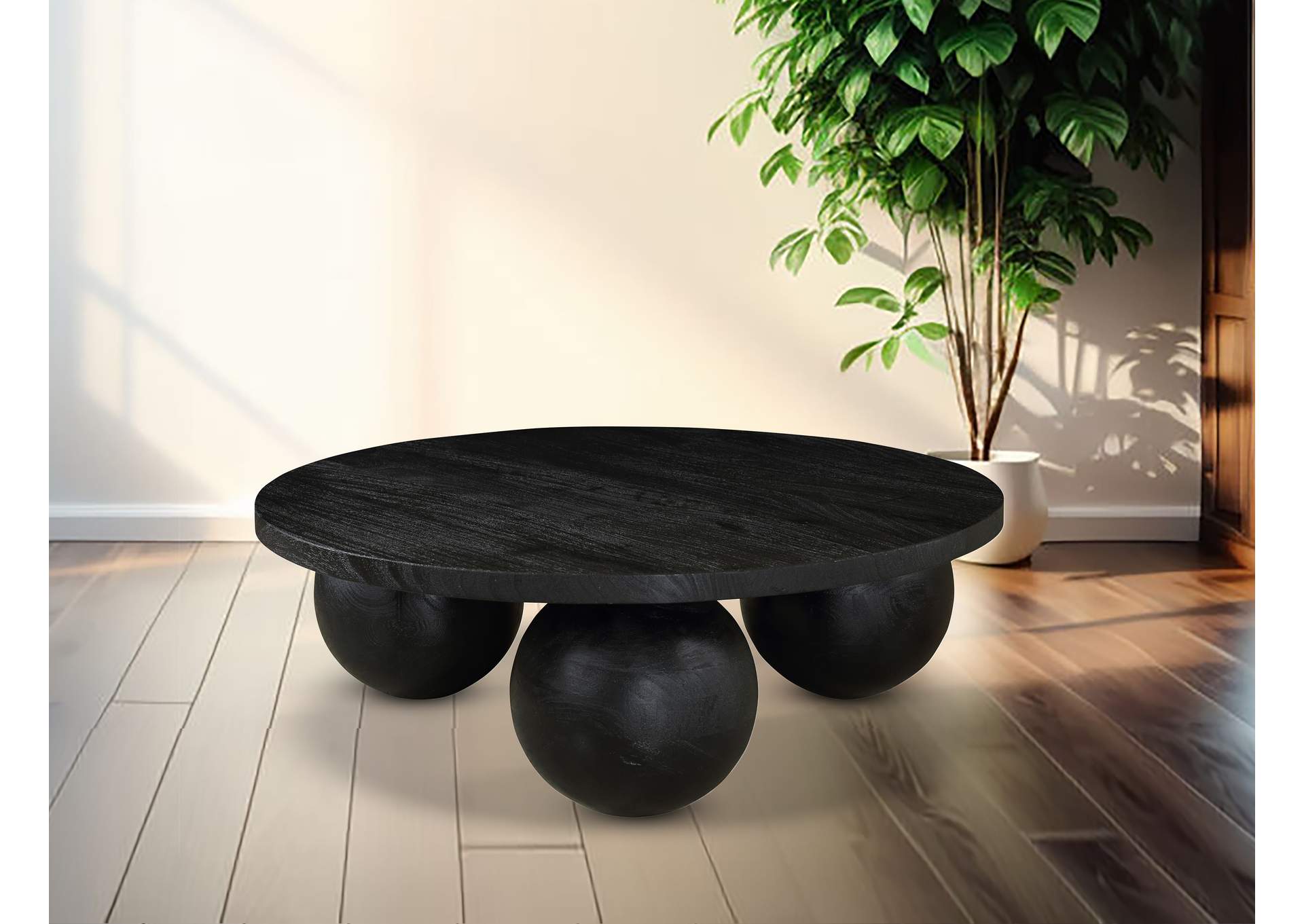 Spherical Black Coffee Table,Meridian Furniture