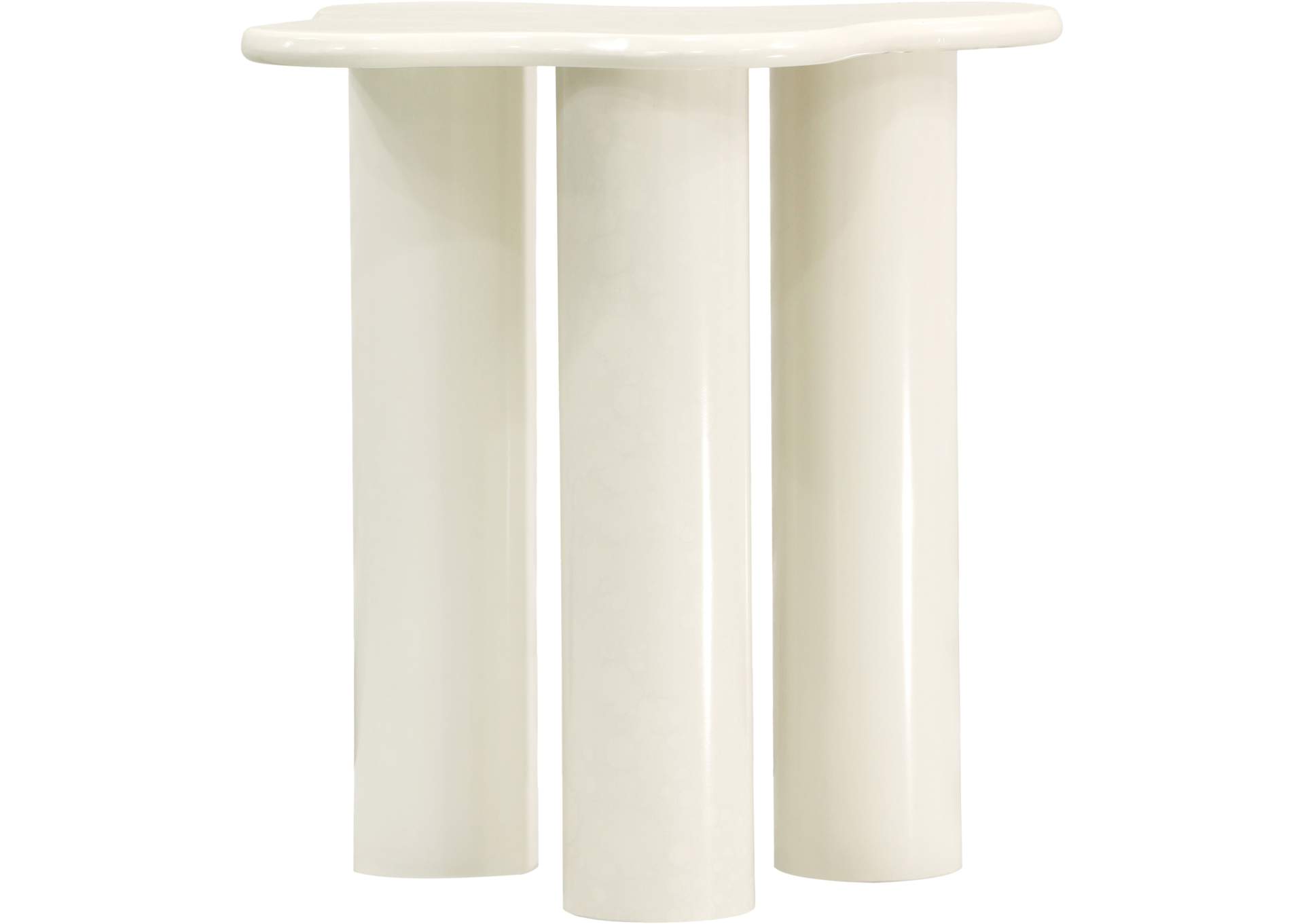 Romaine Cream End Table,Meridian Furniture