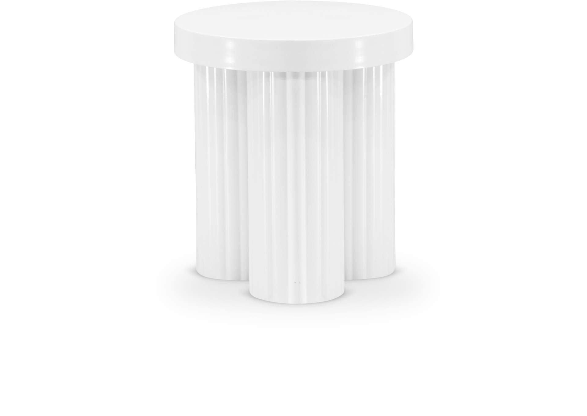 Rhodes White End Table,Meridian Furniture