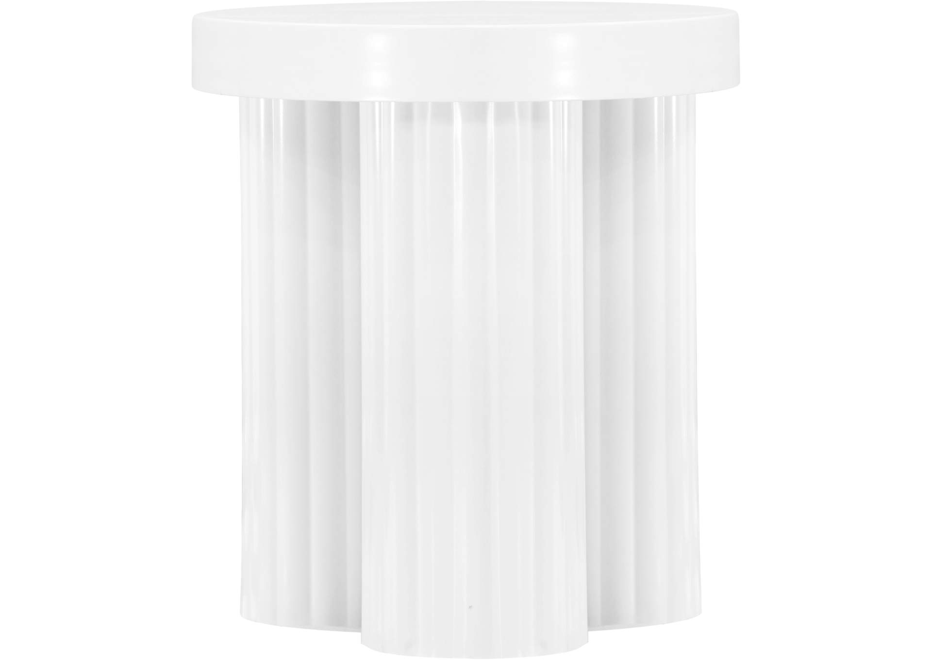 Rhodes White End Table,Meridian Furniture