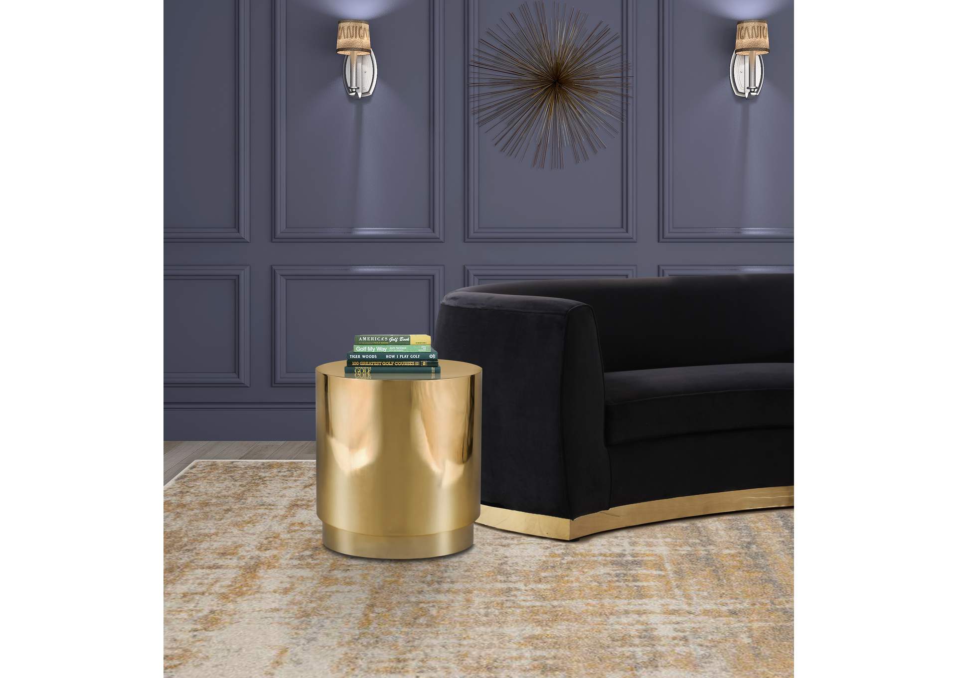 Jazzy Gold End Table,Meridian Furniture