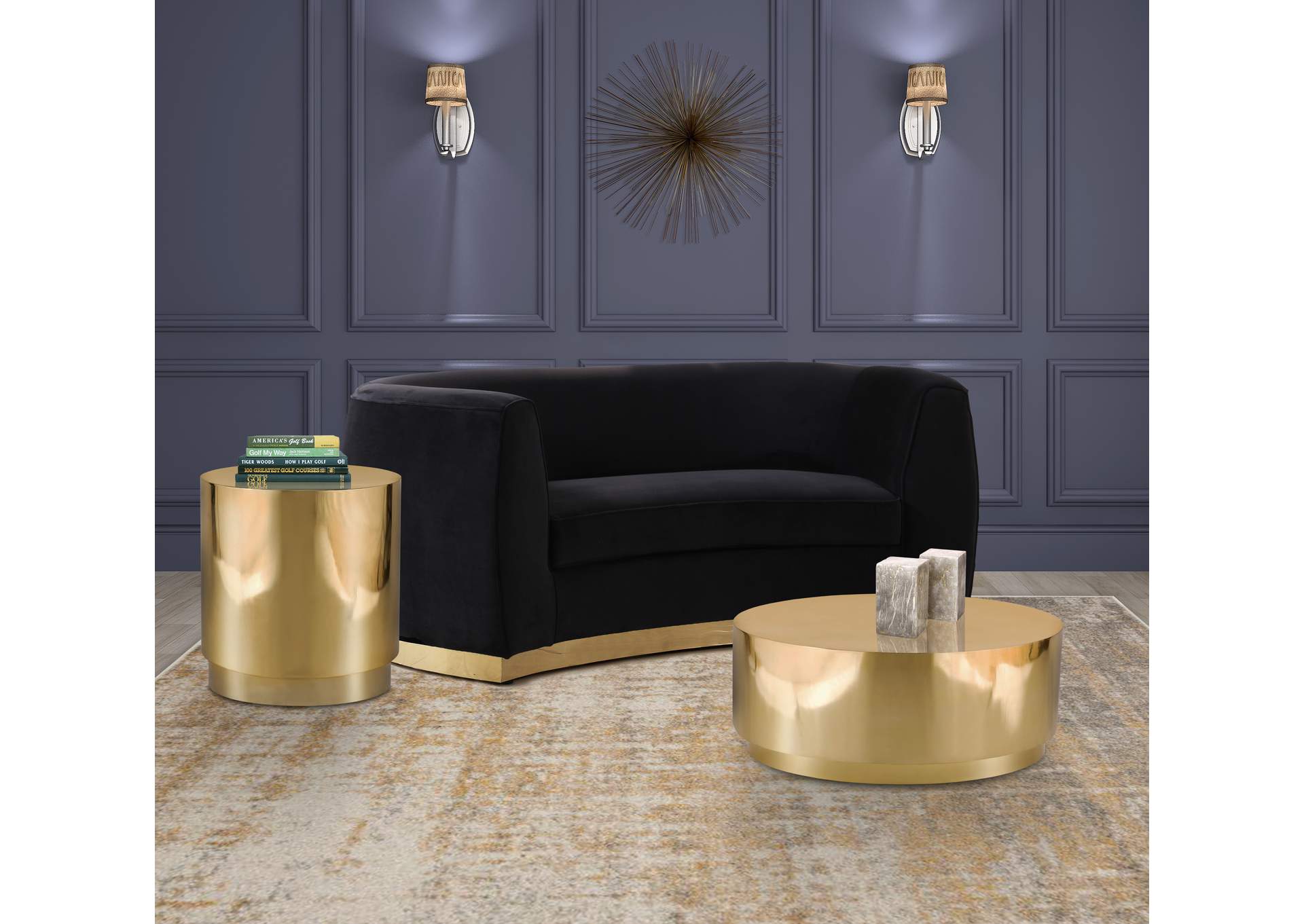 Jazzy Gold End Table,Meridian Furniture