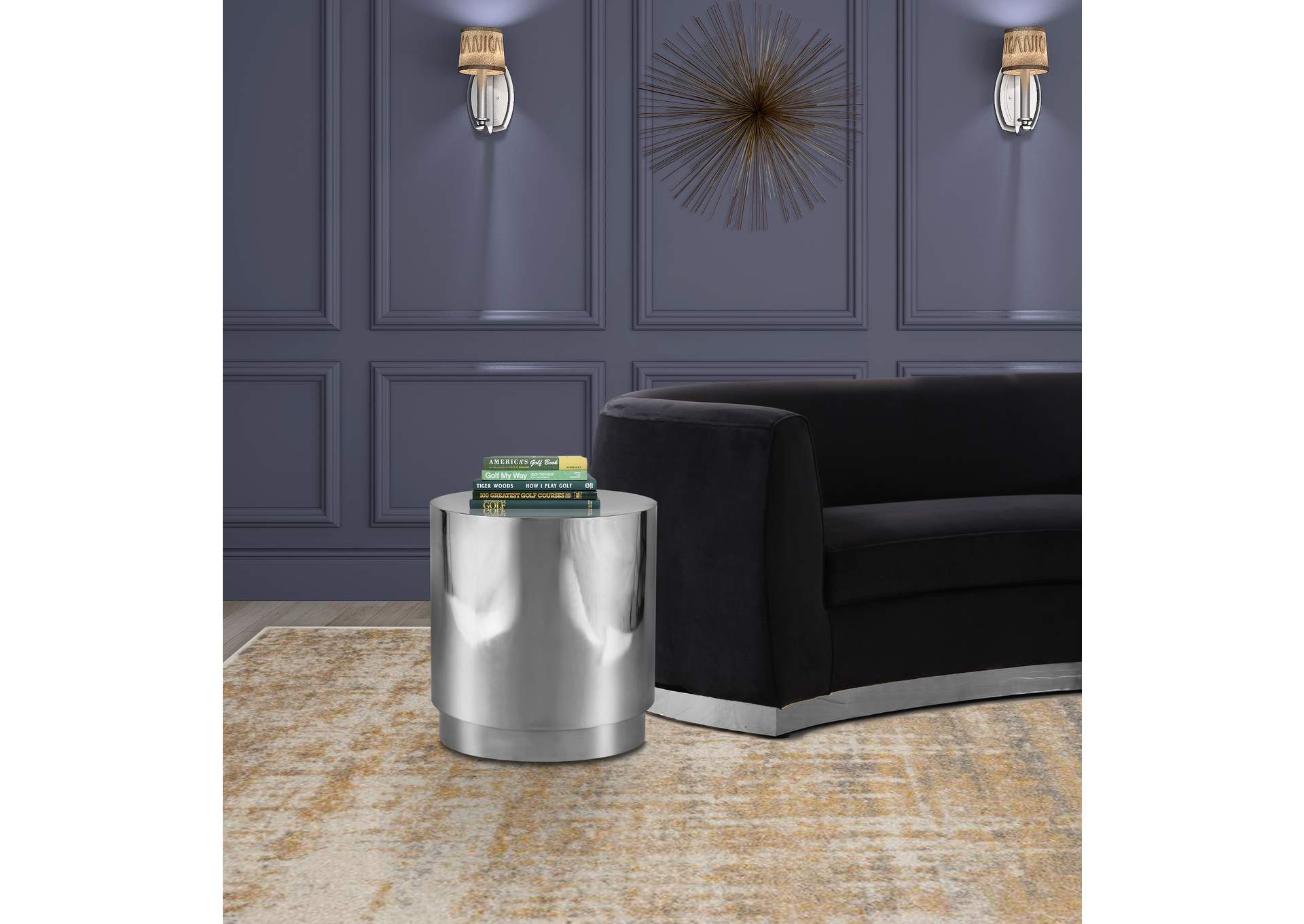 Jazzy Silver End Table,Meridian Furniture