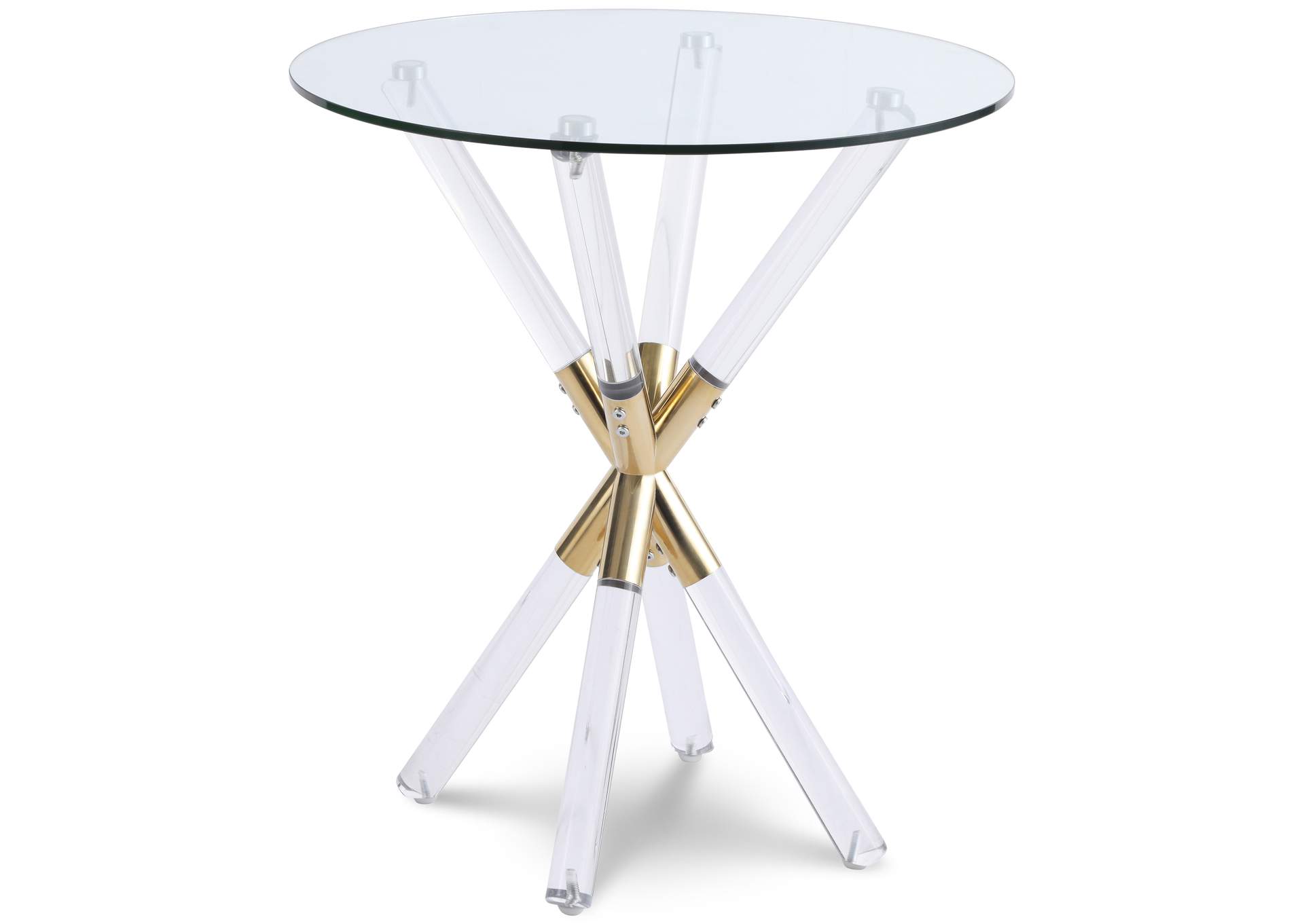 Mercury Acrylic - Gold End Table,Meridian Furniture