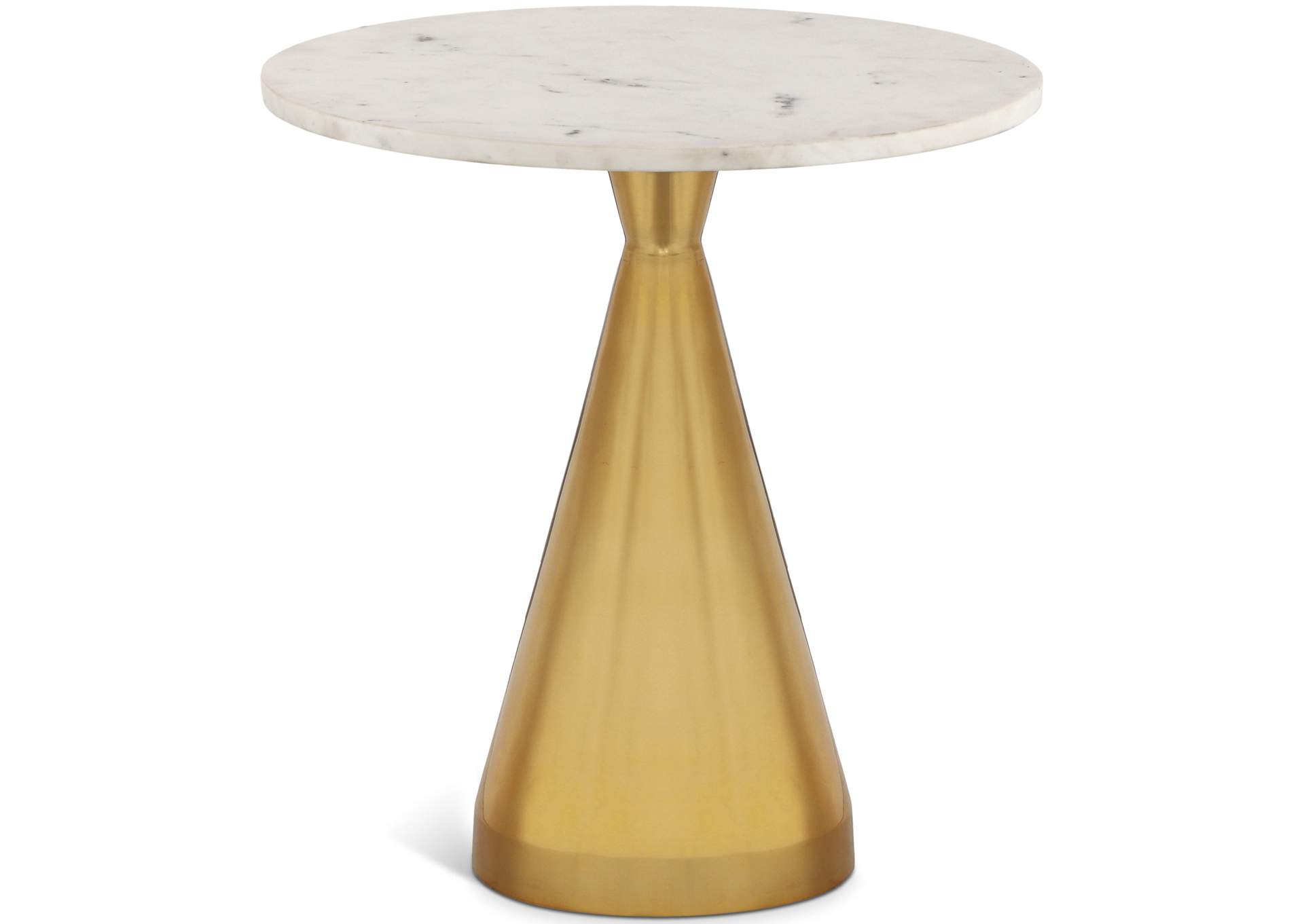 Emery White Marble End Table,Meridian Furniture