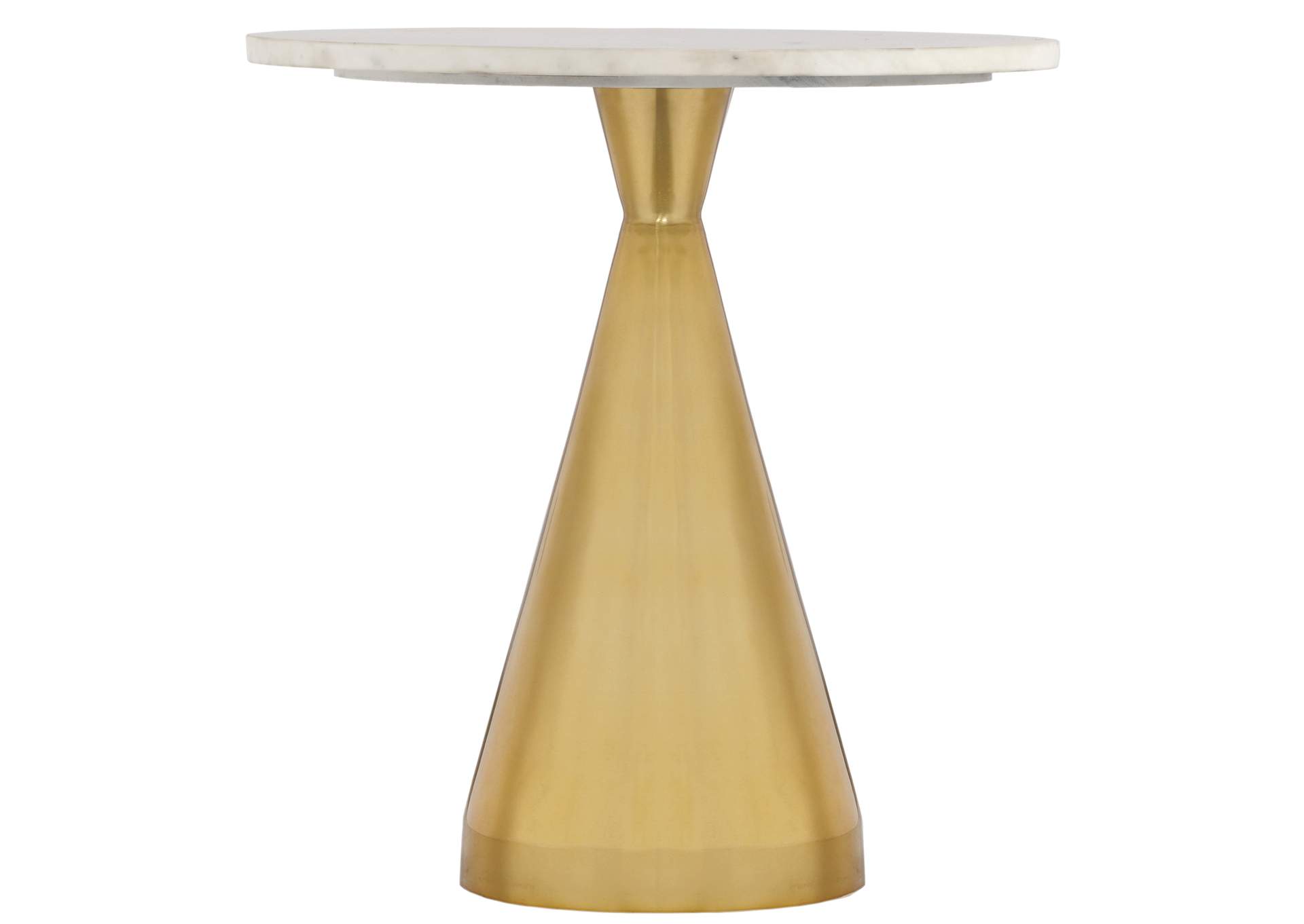 Emery White Marble End Table,Meridian Furniture