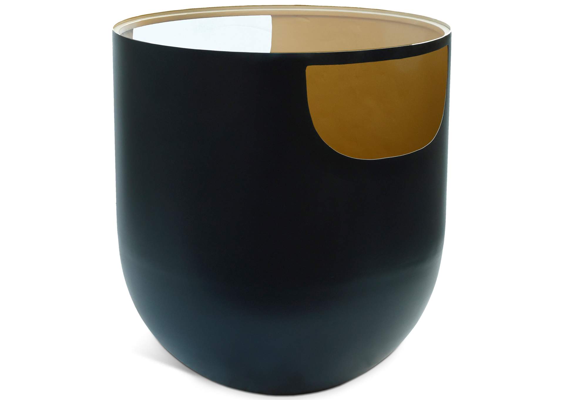 Doma Black - Gold End Table,Meridian Furniture