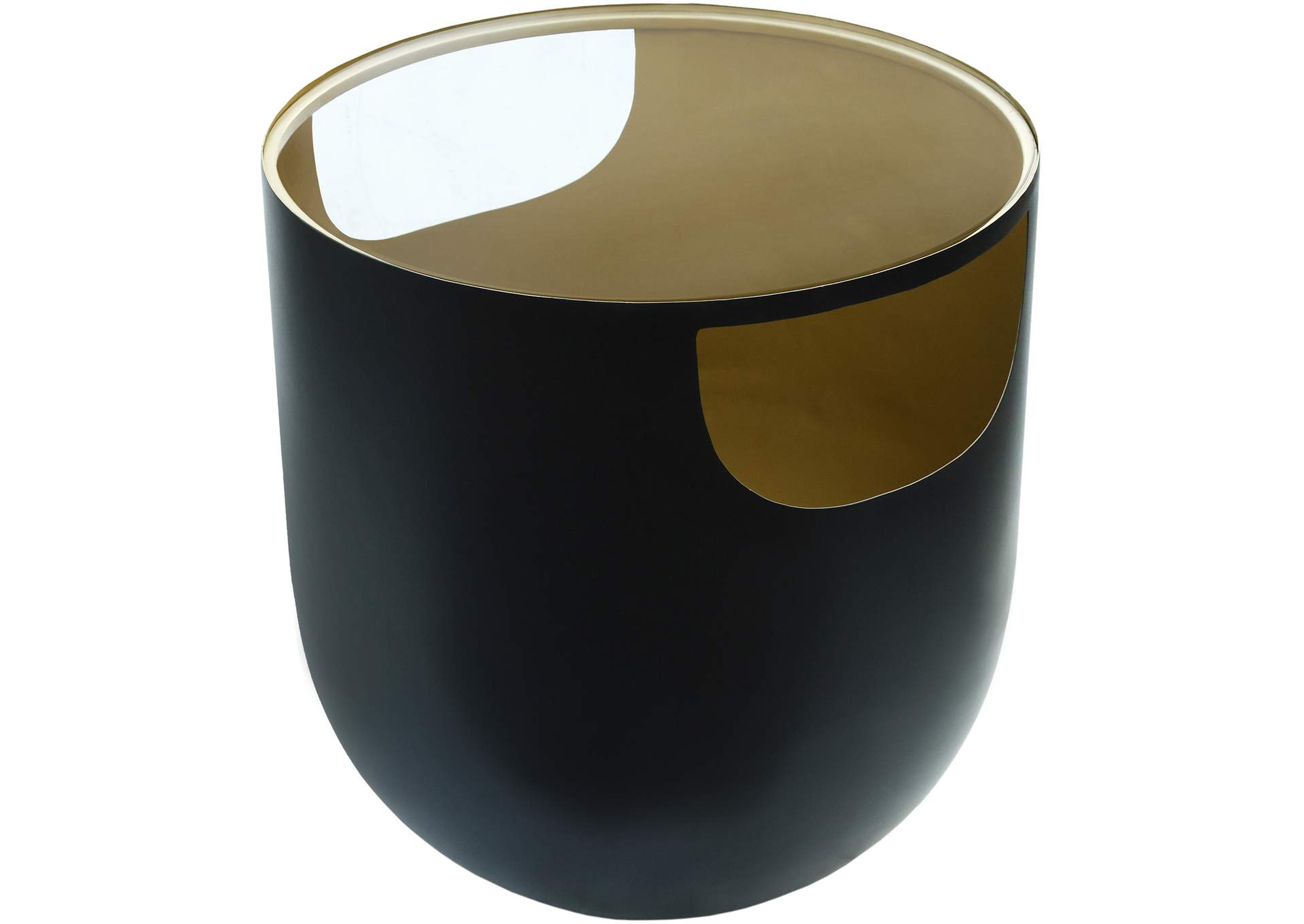 Doma Black - Gold End Table,Meridian Furniture