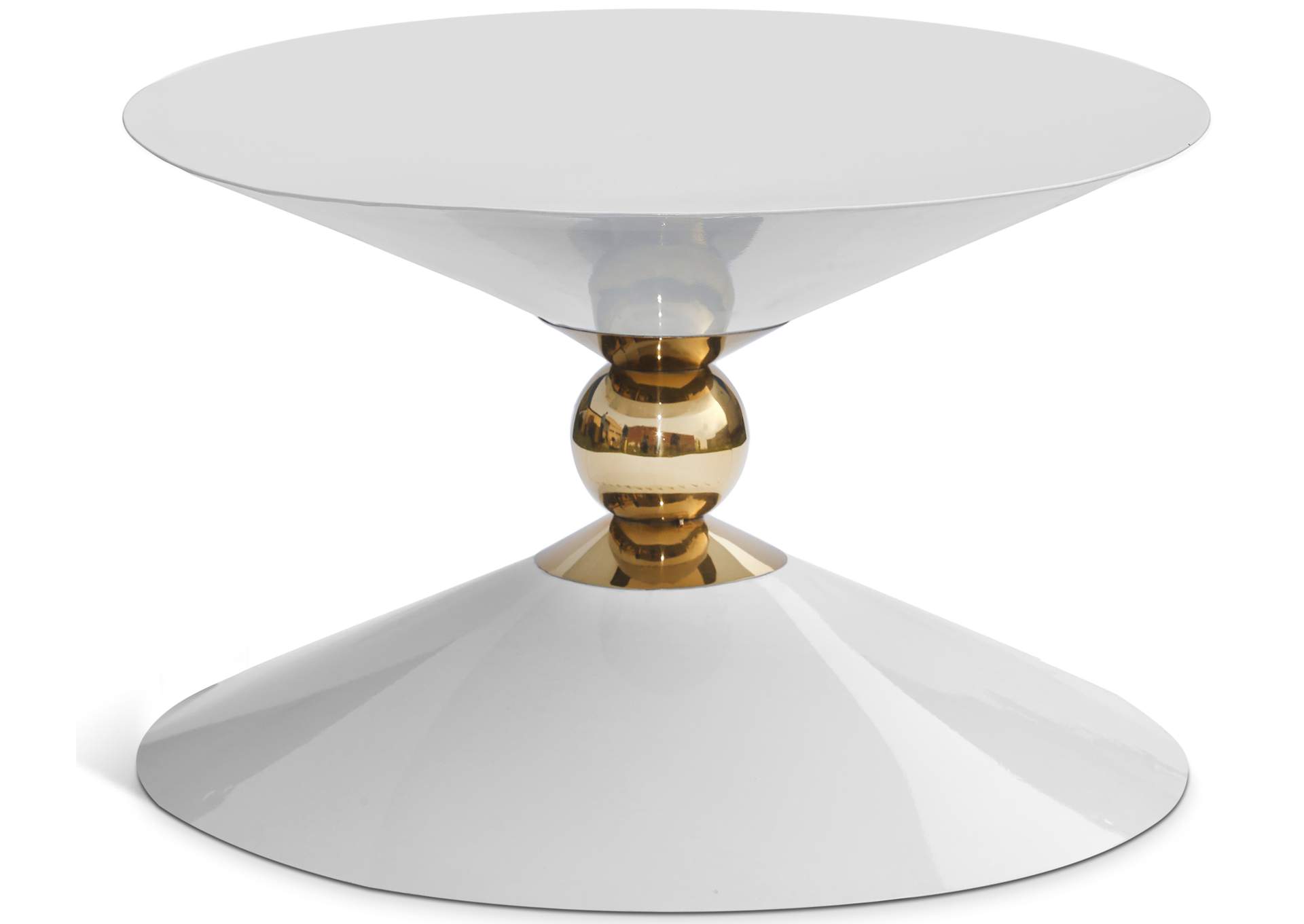 Malia White - Gold Coffee Table,Meridian Furniture