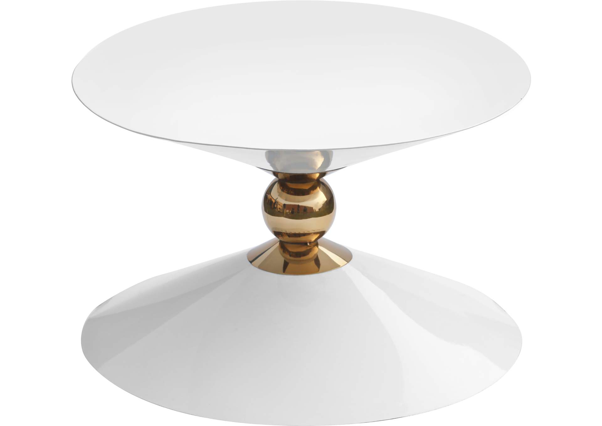 Malia White - Gold Coffee Table,Meridian Furniture