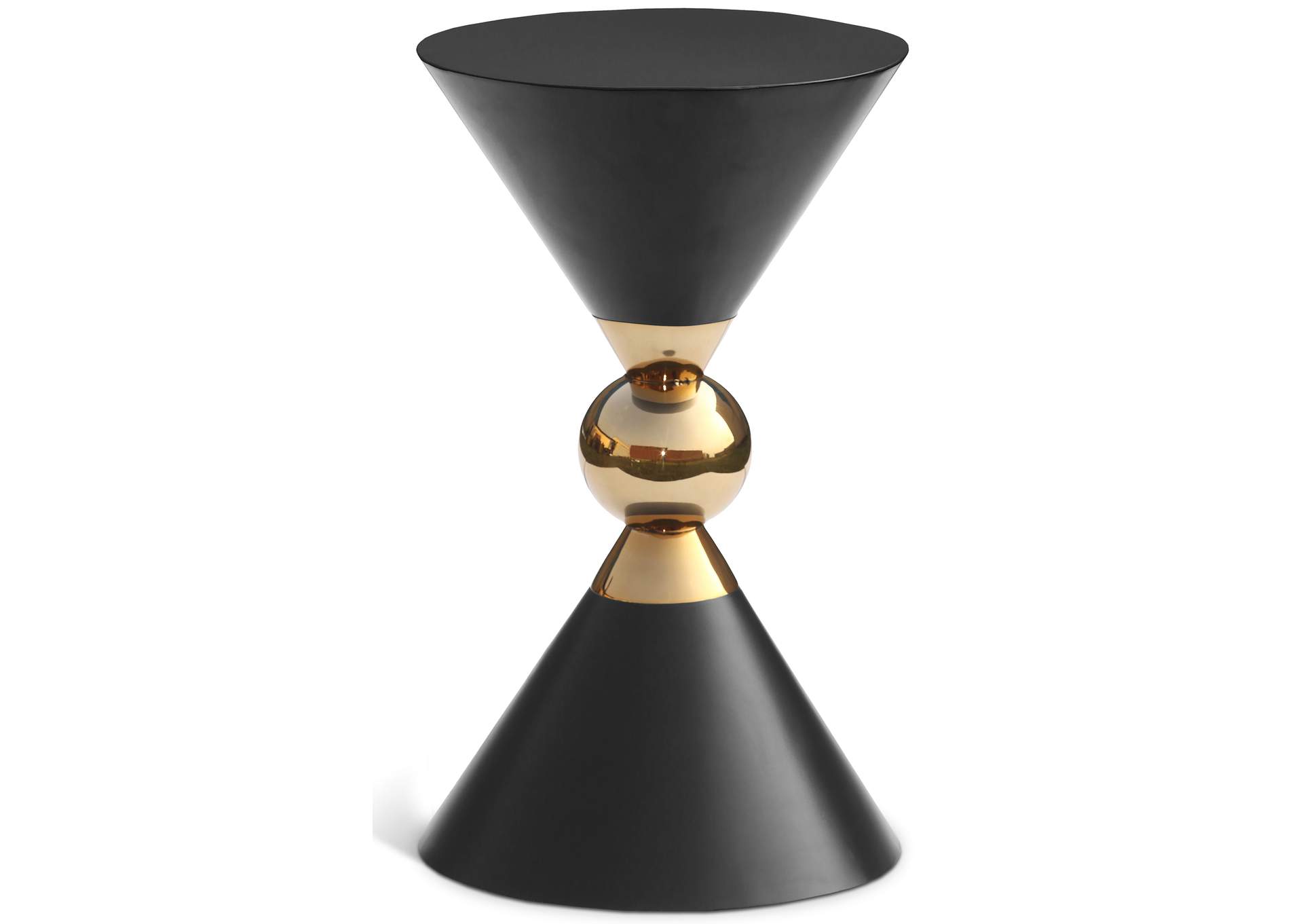 Malia Black - Gold End Table,Meridian Furniture