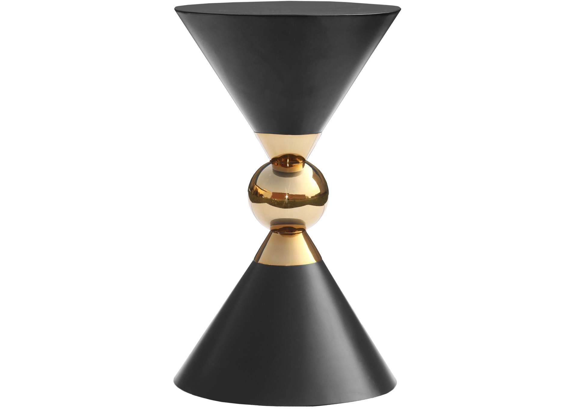 Malia Black - Gold End Table,Meridian Furniture