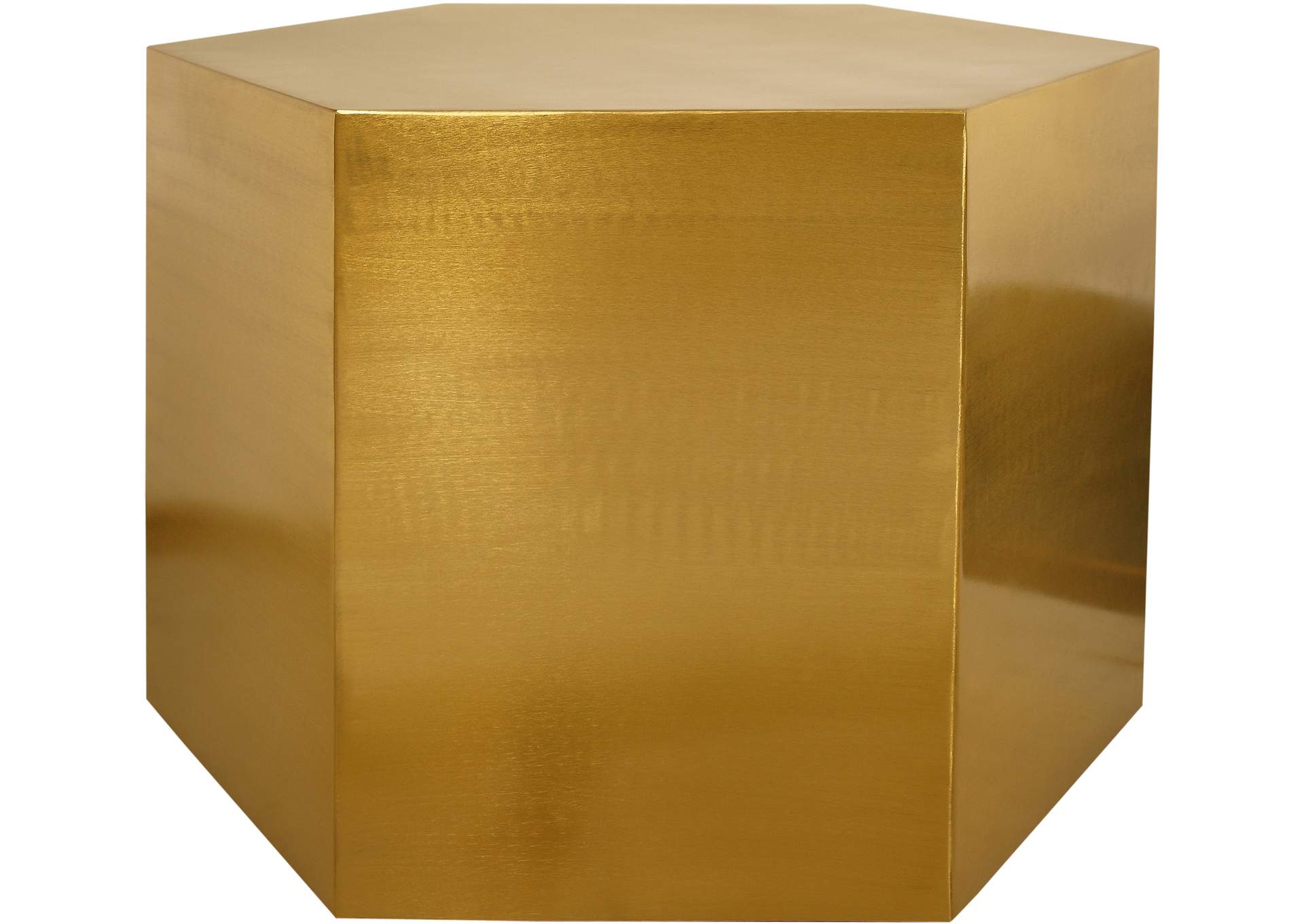 Hexagon Brushed Gold Coffee Table,Meridian Furniture