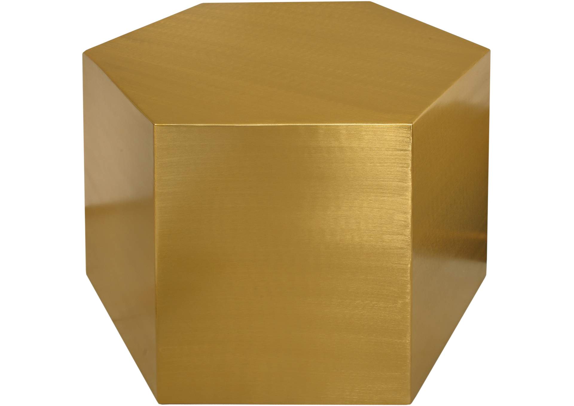 Hexagon Brushed Gold Coffee Table,Meridian Furniture