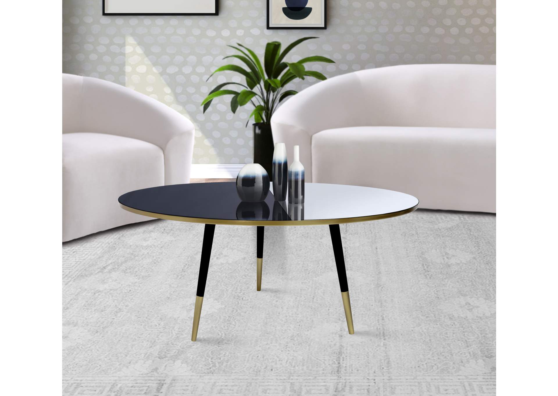 Reflection Gold - Black Coffee Table,Meridian Furniture