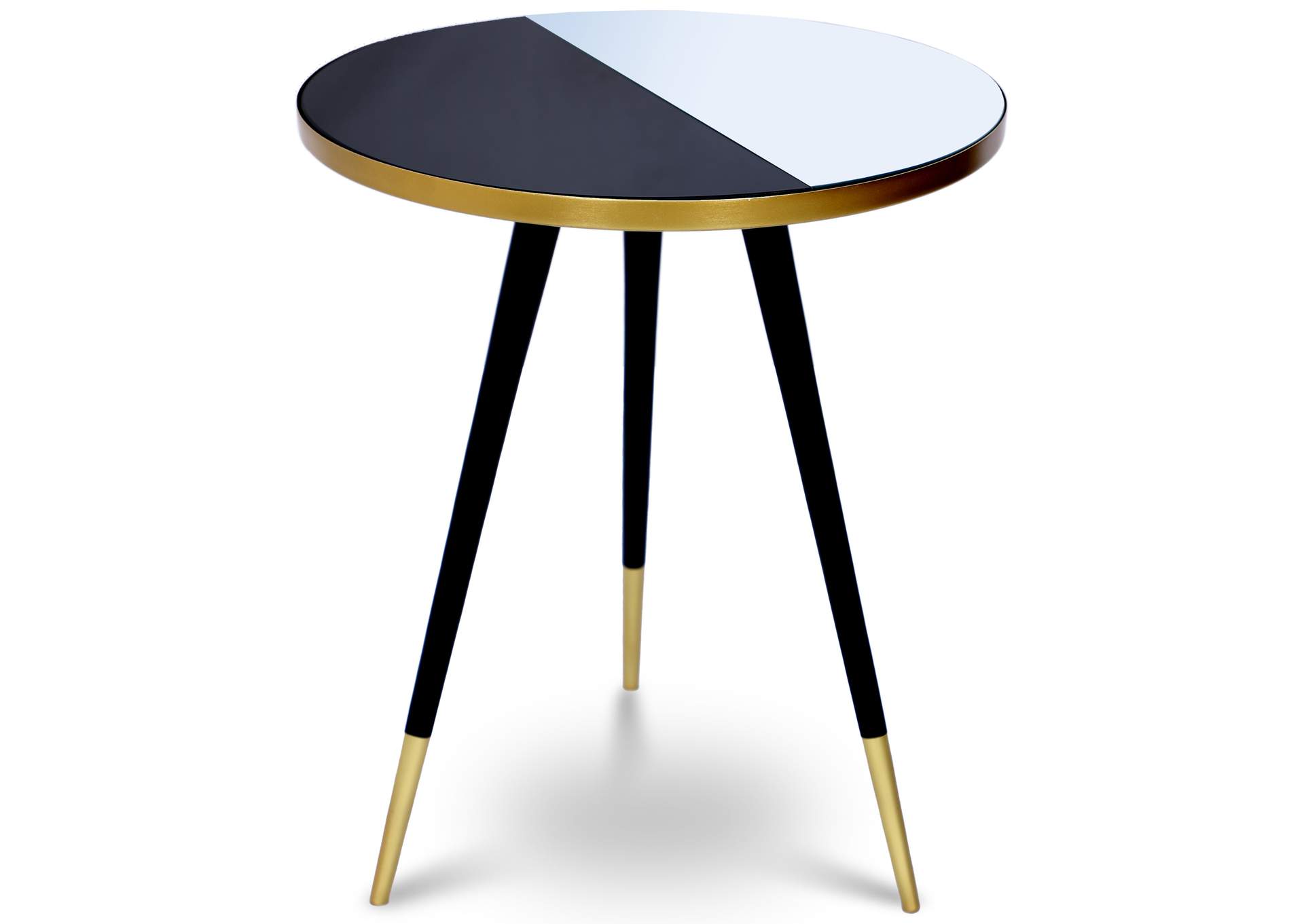 Reflection Gold - Black End Table,Meridian Furniture