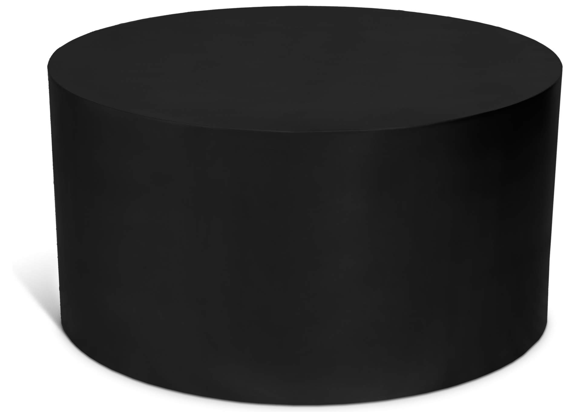 Cylinder Matte Black Coffee Table,Meridian Furniture