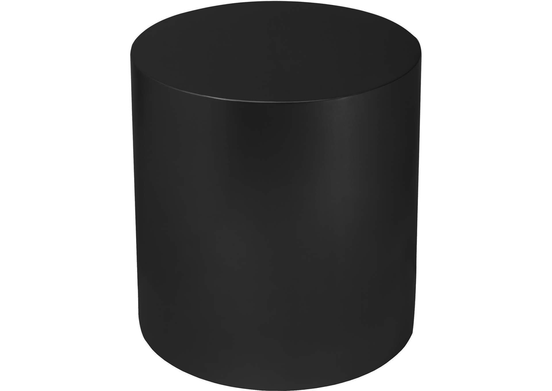 Cylinder Matte Black End Table,Meridian Furniture